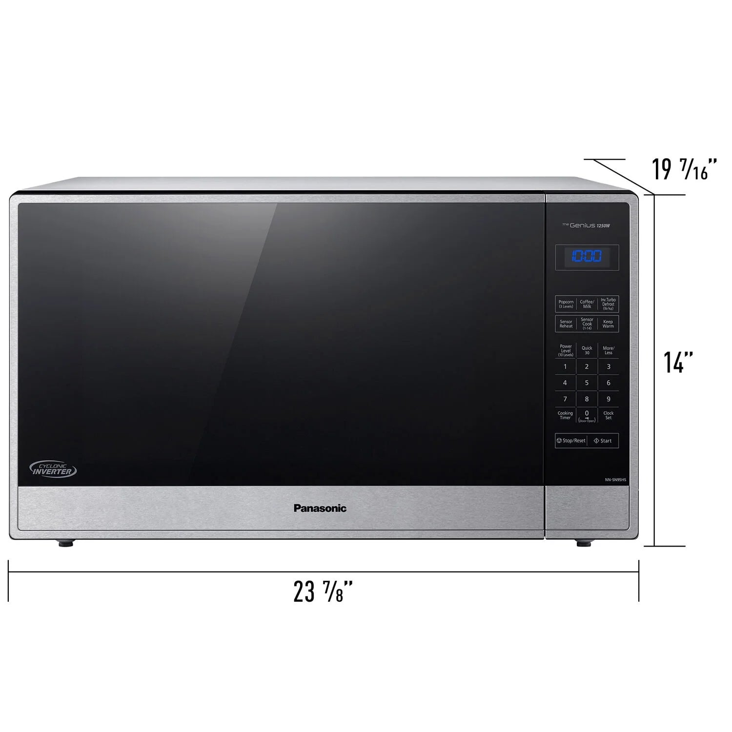 2.2-Cubic Foot 1250W Countertop Microwave with Inverter Technology in Stainless Steel NN-SN95HS