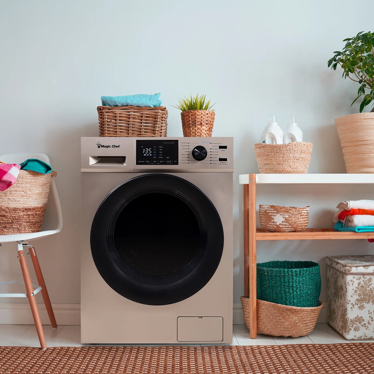 2.7 Cu. Ft. 120-Volt Gold All-in-One Ventless Electric Washer-Dryer Combo