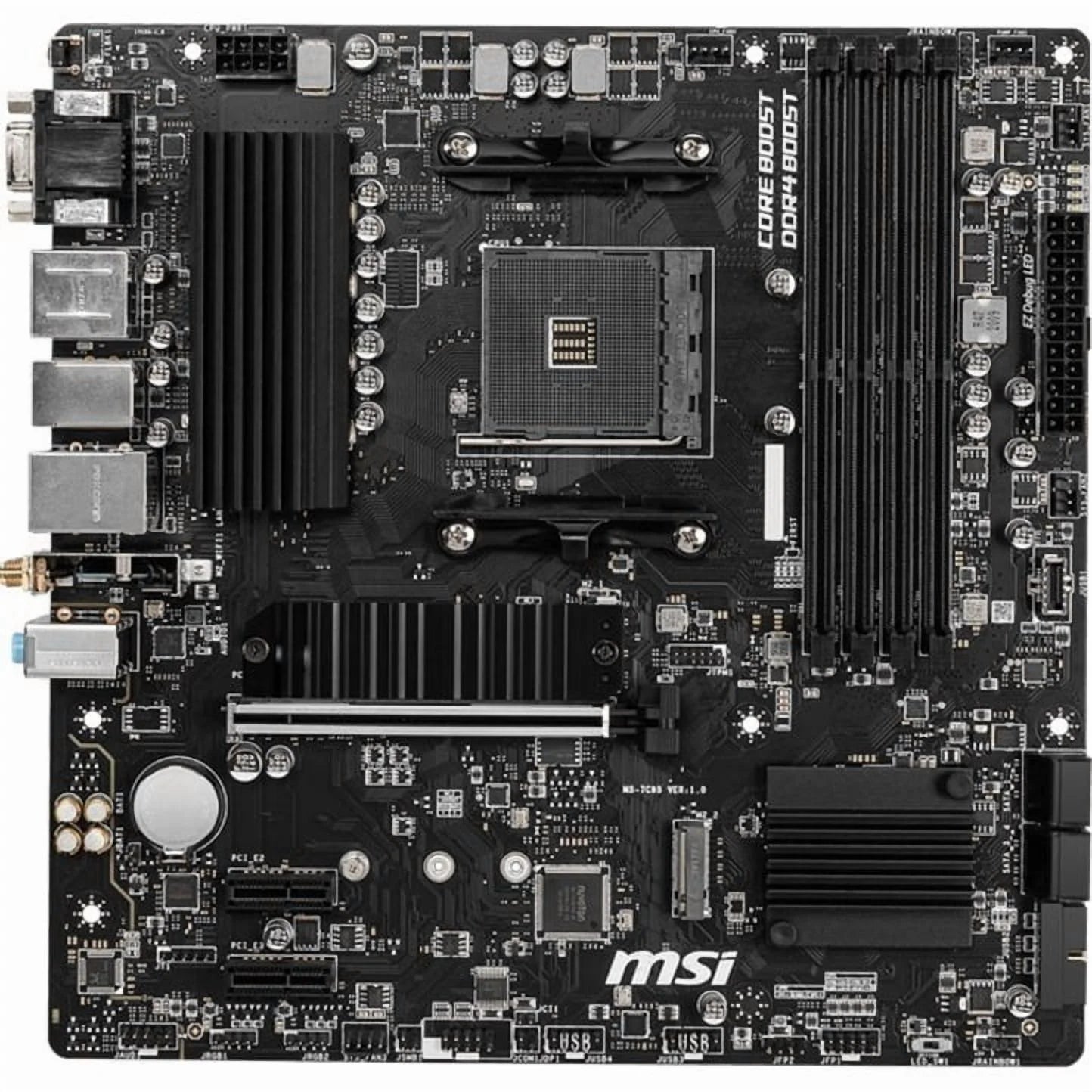 MSI B550M PRO-VDH WIFI Desktop Motherboard - AMD Chipset - Socket AM4 - Micro ATX (244357)