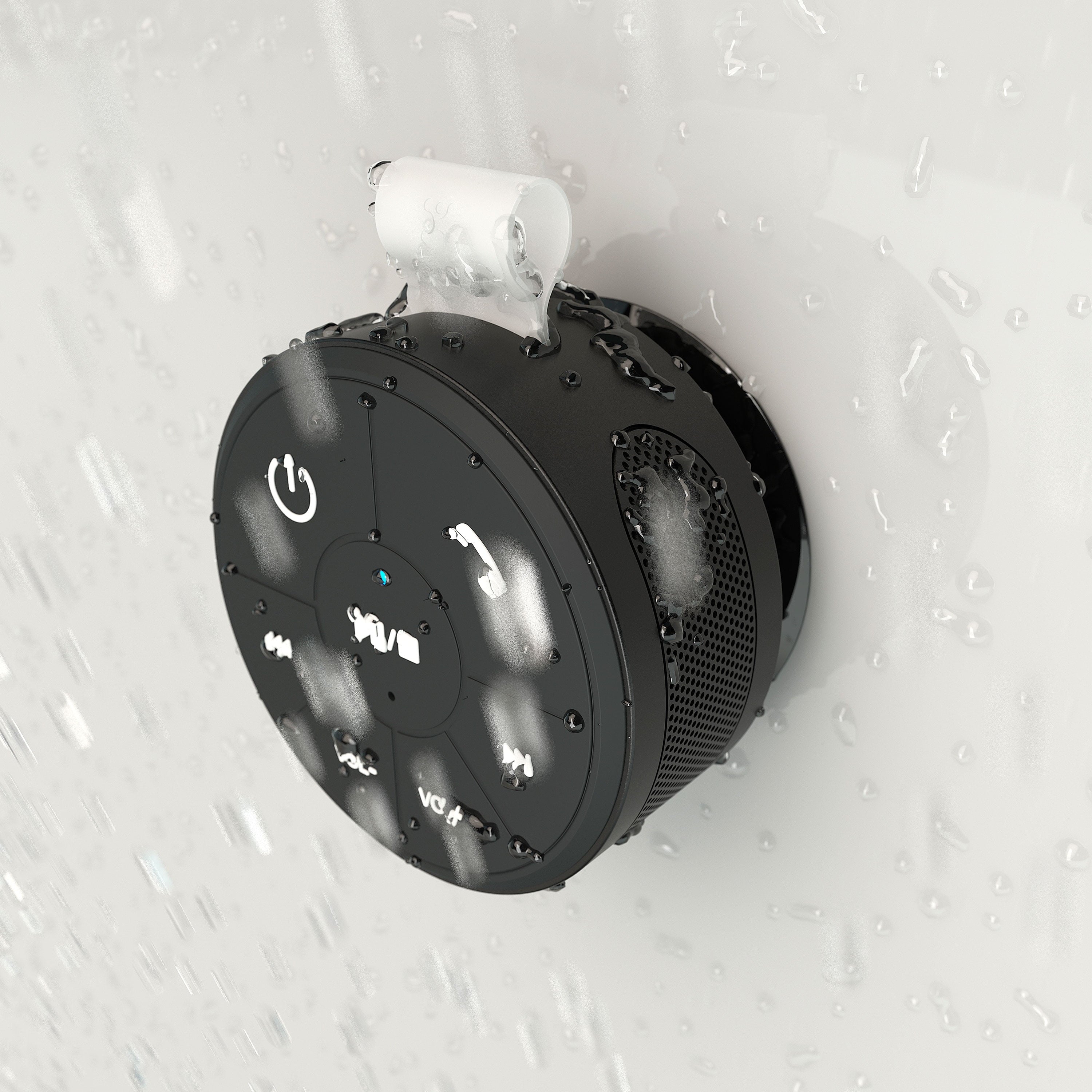 Portable Water Resistant Black Bluetooth Speaker