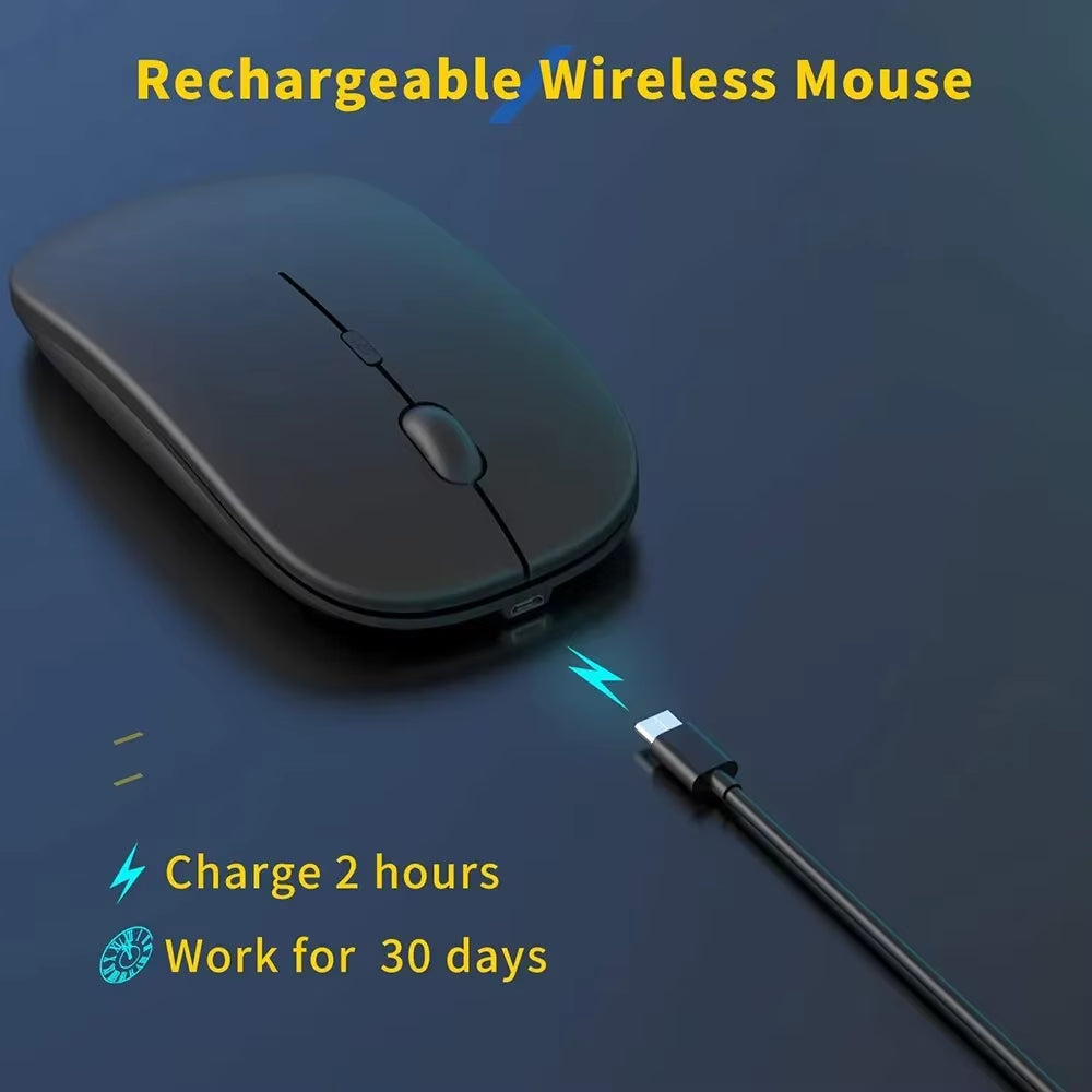 Rechargeable Wireless Gaming Mouse Portable Ergonomic Quiet and Magical Suitable for Portable Computers Tablets IPAD Phone