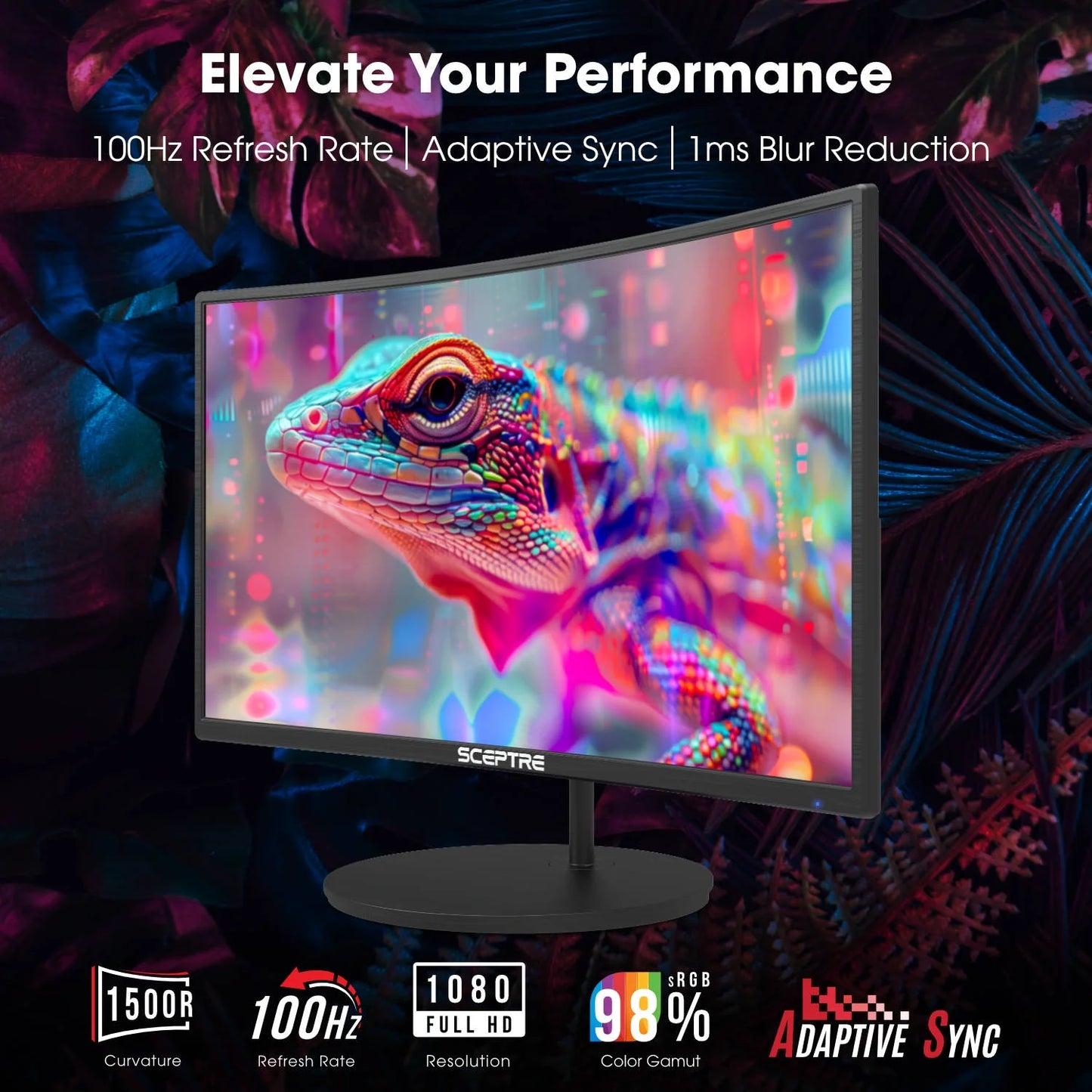 27-Inch Curved Gaming Monitor with 100Hz Refresh Rate, 1500R Curvature, Dual HDMI Ports, and Integrated Speakers (2025 Model)