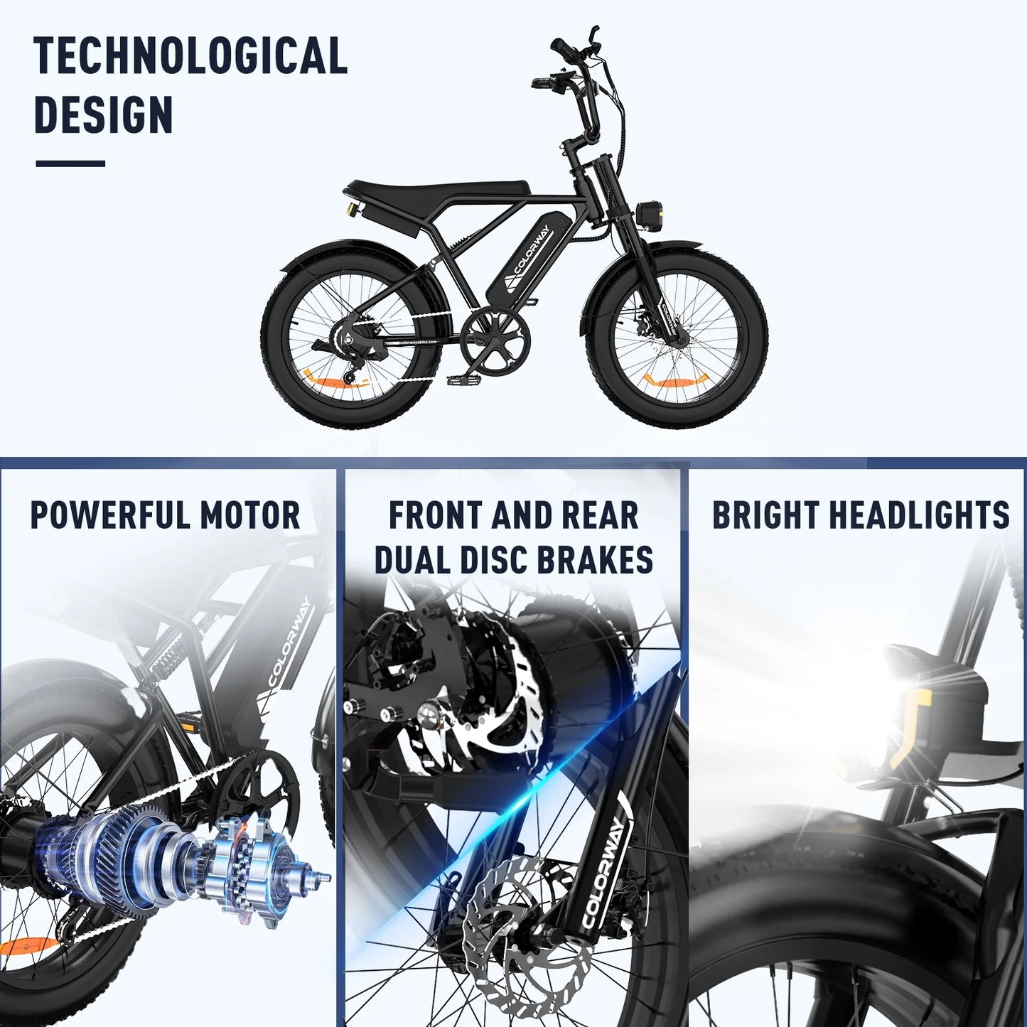 750W Electric Bike for Adults - 20" x 4.0" Fat Tire Off-Road E-Bike with 36V/12Ah Battery for Outdoor Cycling - UL2849 Certified