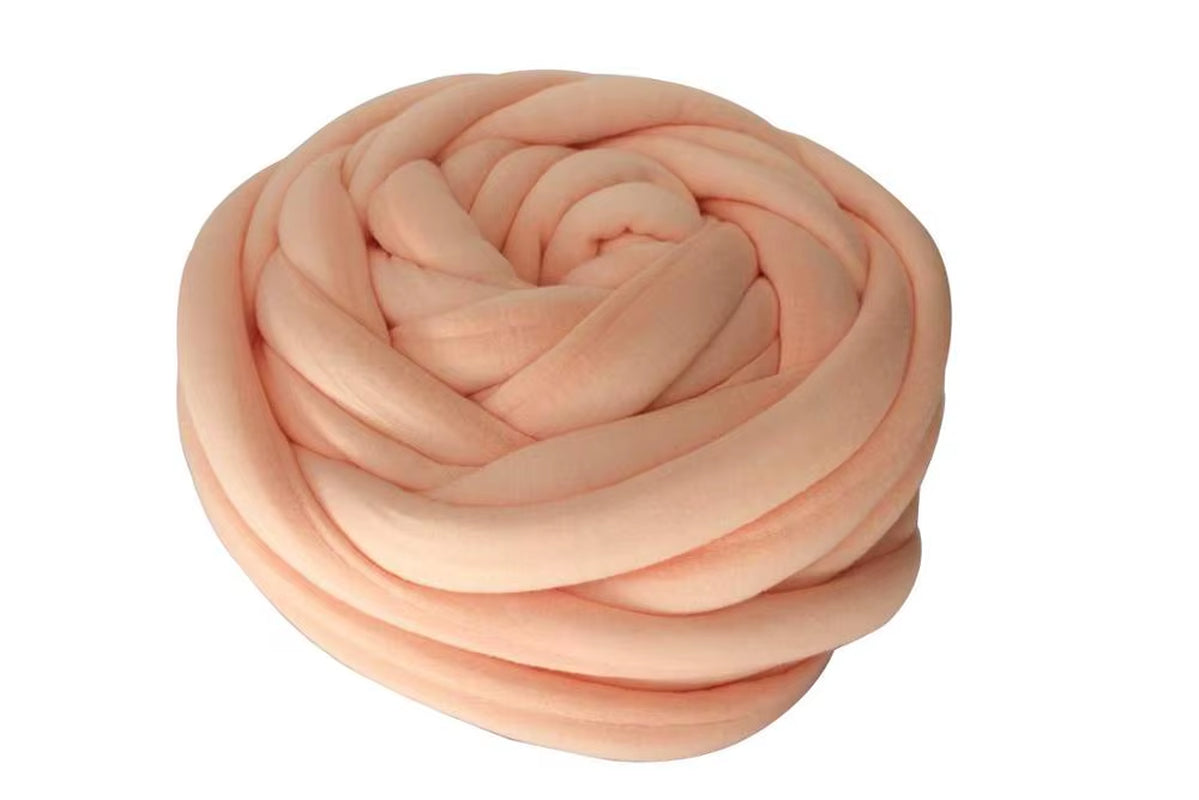 Washable Super Chunky Hand Knitting Yarn - Cotton Tube Yarn, Merino Wool Alternative, Pet Friendly, 250G