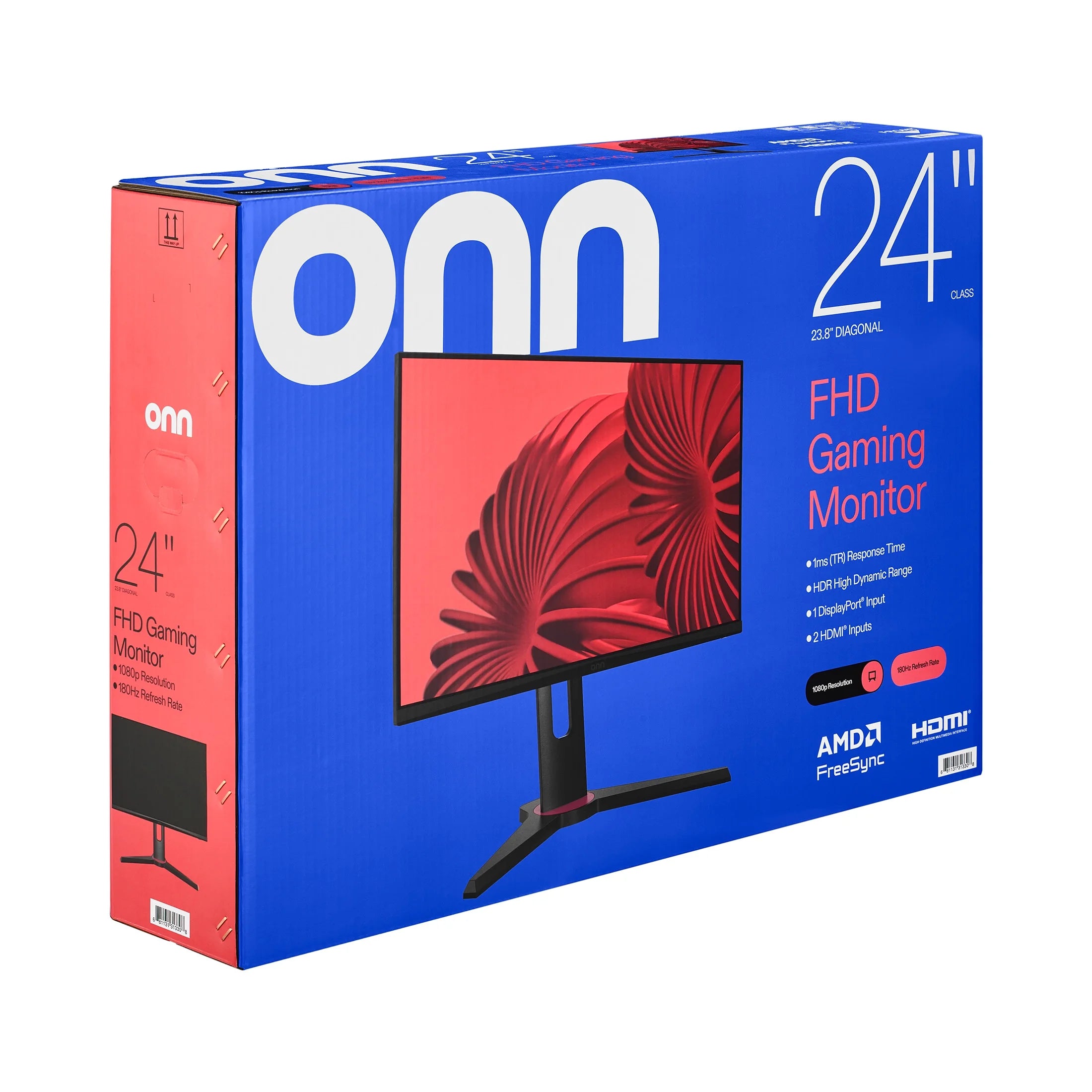 24-Inch Full HD (1920 x 1080) 180Hz 1ms FreeSync Gaming Monitor with HDMI and DisplayPort Cables, Black