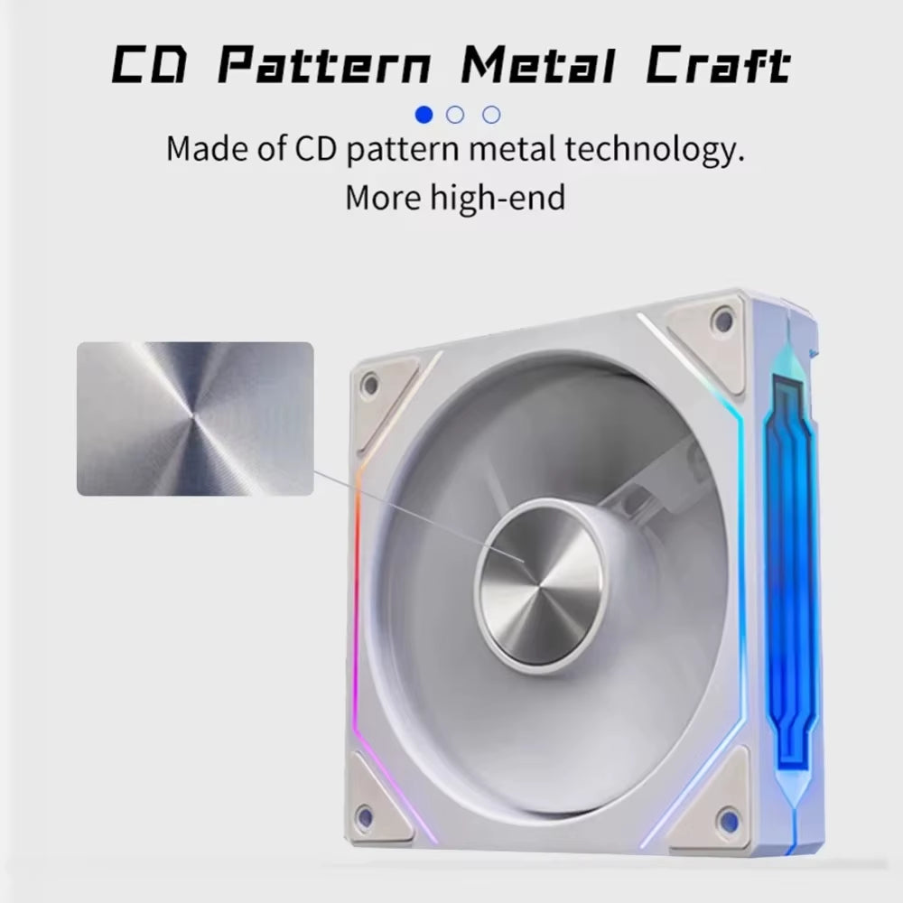 Prism 4RS ARGB CPU Case Fan 120Mm Infinity Mirror Design 5V 3PIN Motherboard Lighting Sync 4PIN PWM 800-1800RPM Case Cooler Fan