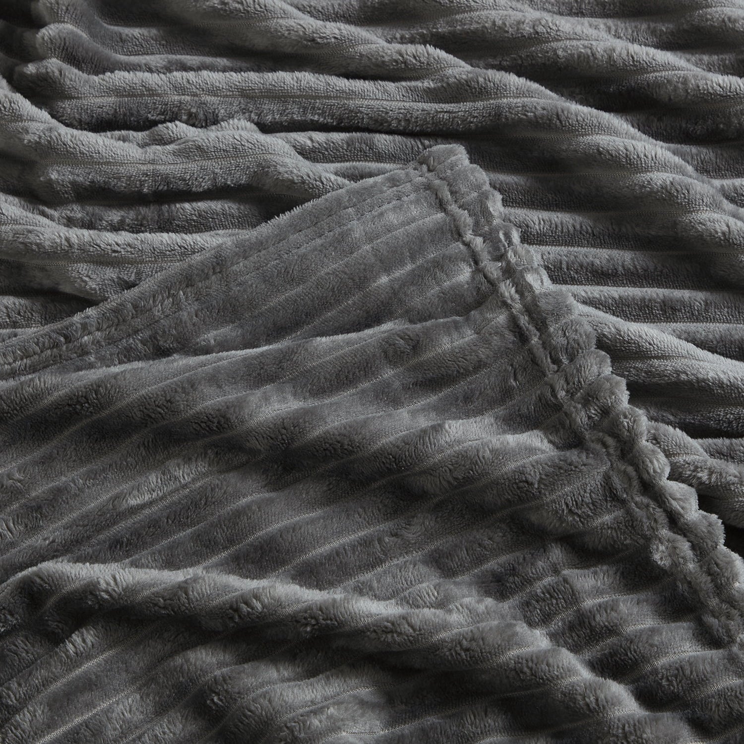 Luxury Soft Lightweight Fleece Throw Blanket - Gray Plush Bed Blanket