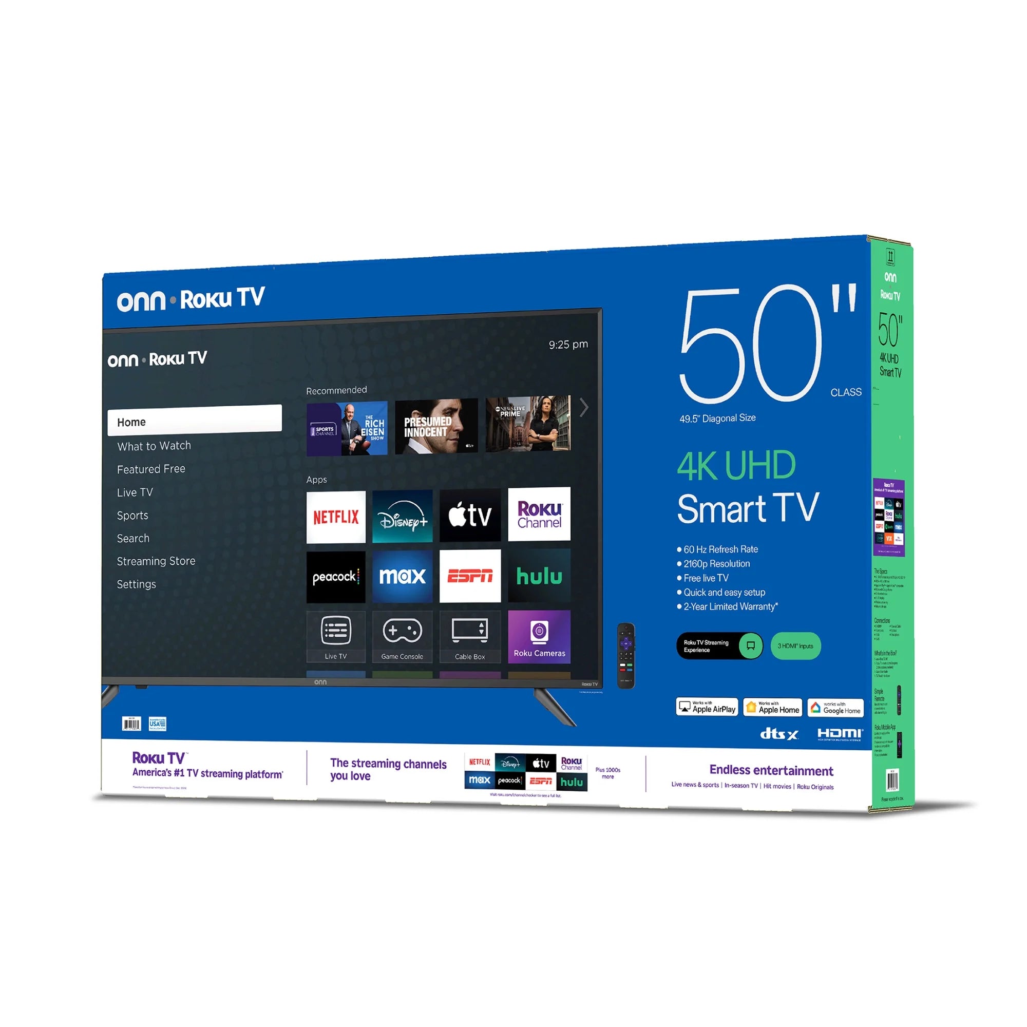 50” Class 4K UHD (2160P) LED Roku Smart Television HDR (100012585)