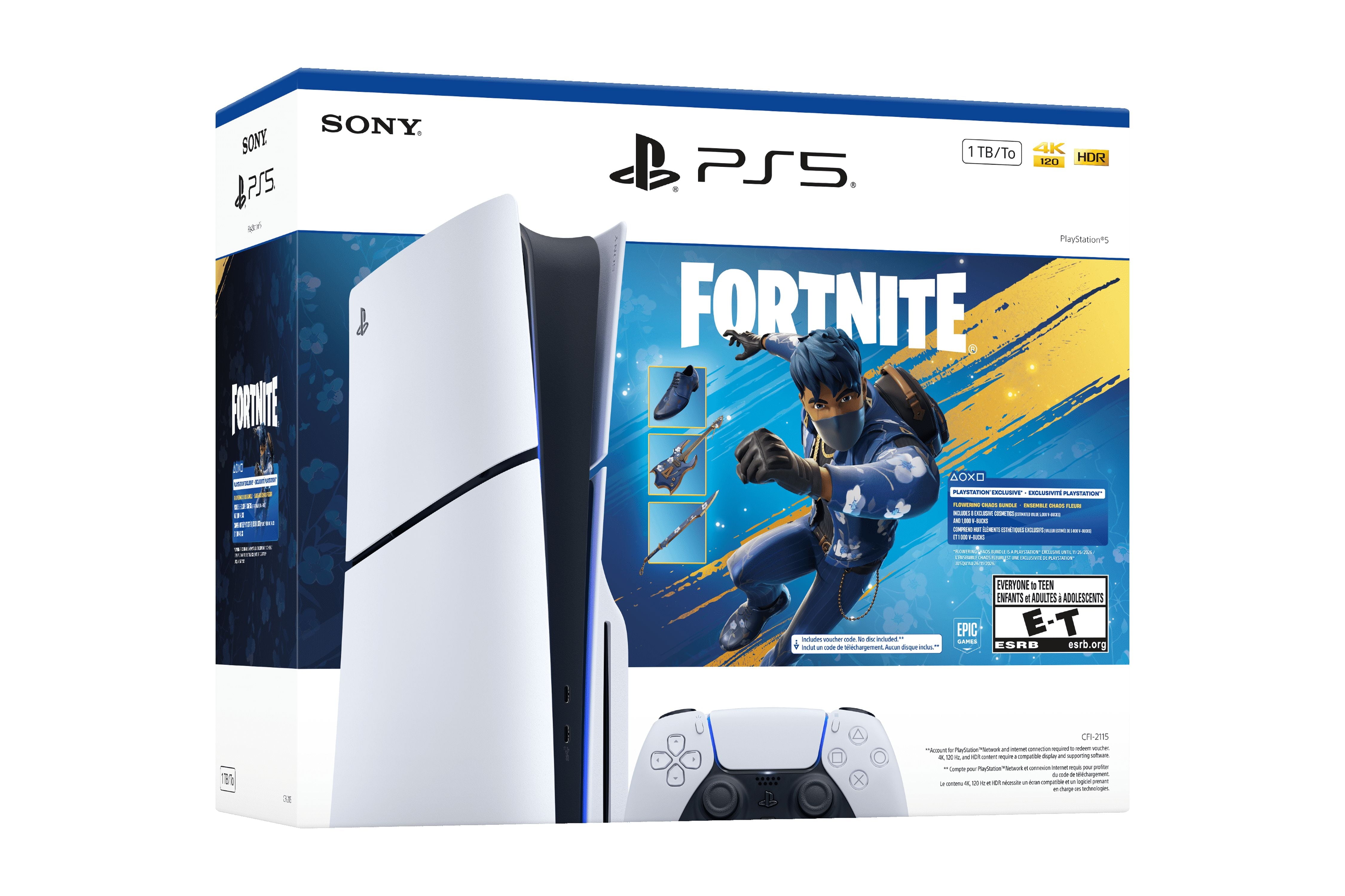 Playstation 5 Console 1TB Fortnite - Flowering Chaos Bundle