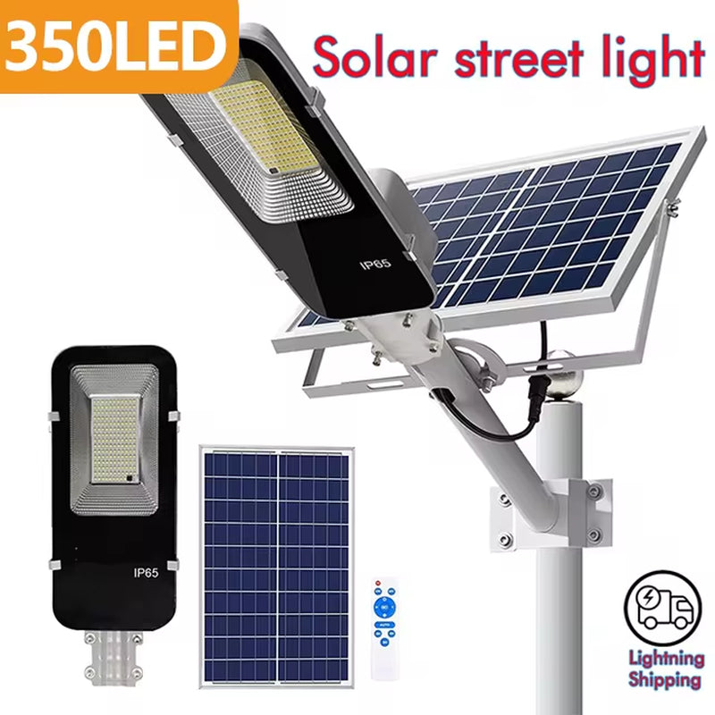 200W High-Performance Outdoor Solar Street Light with 6000mAh Battery, Waterproof Design, and Automatic Dusk-to-Dawn Function for Garage and Garden Use