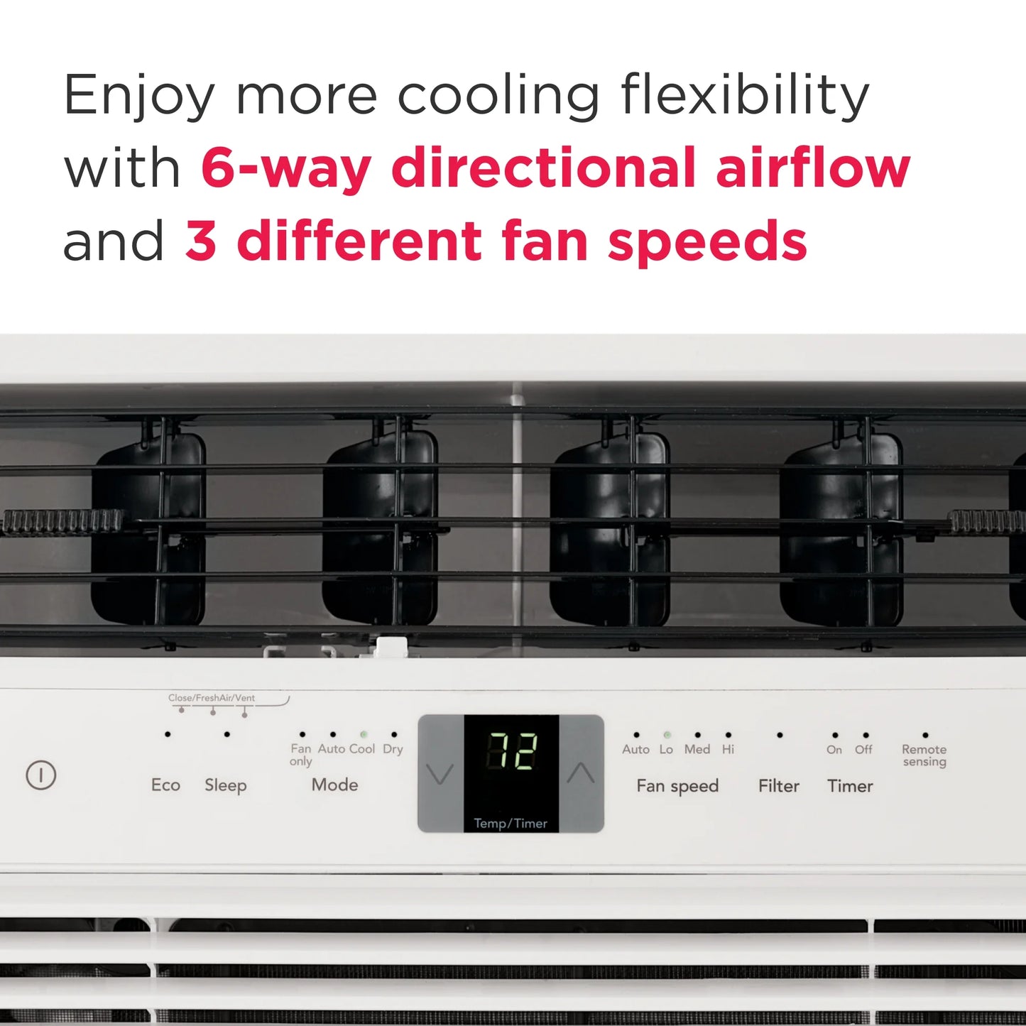 10,000 BTU Window Air Conditioner for Rooms up to 450 Sq Ft, White Finish