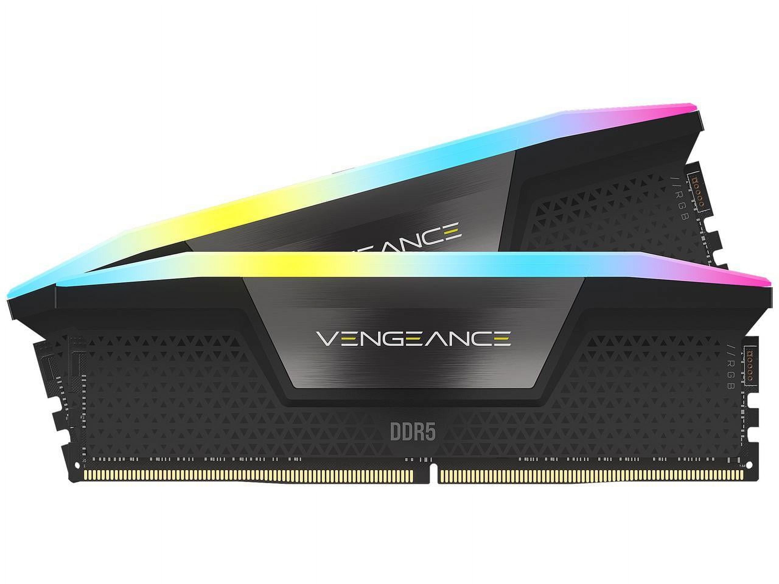 Corsair Vengeance RGB 32GB (2X16Gb) DDR5 DRAM 6400Mhz C36 Memory Kit, Black