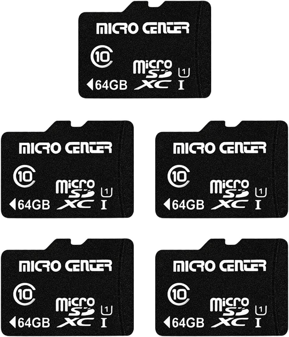 Micro Center 32GB Class 10 Microsdhc Flash Memory Card with Adapter for Mobile Device Storage Phone, Tablet, Drone & Full HD Video Recording - 80Mb/S UHS-I, C10, U1 (5 Pack)