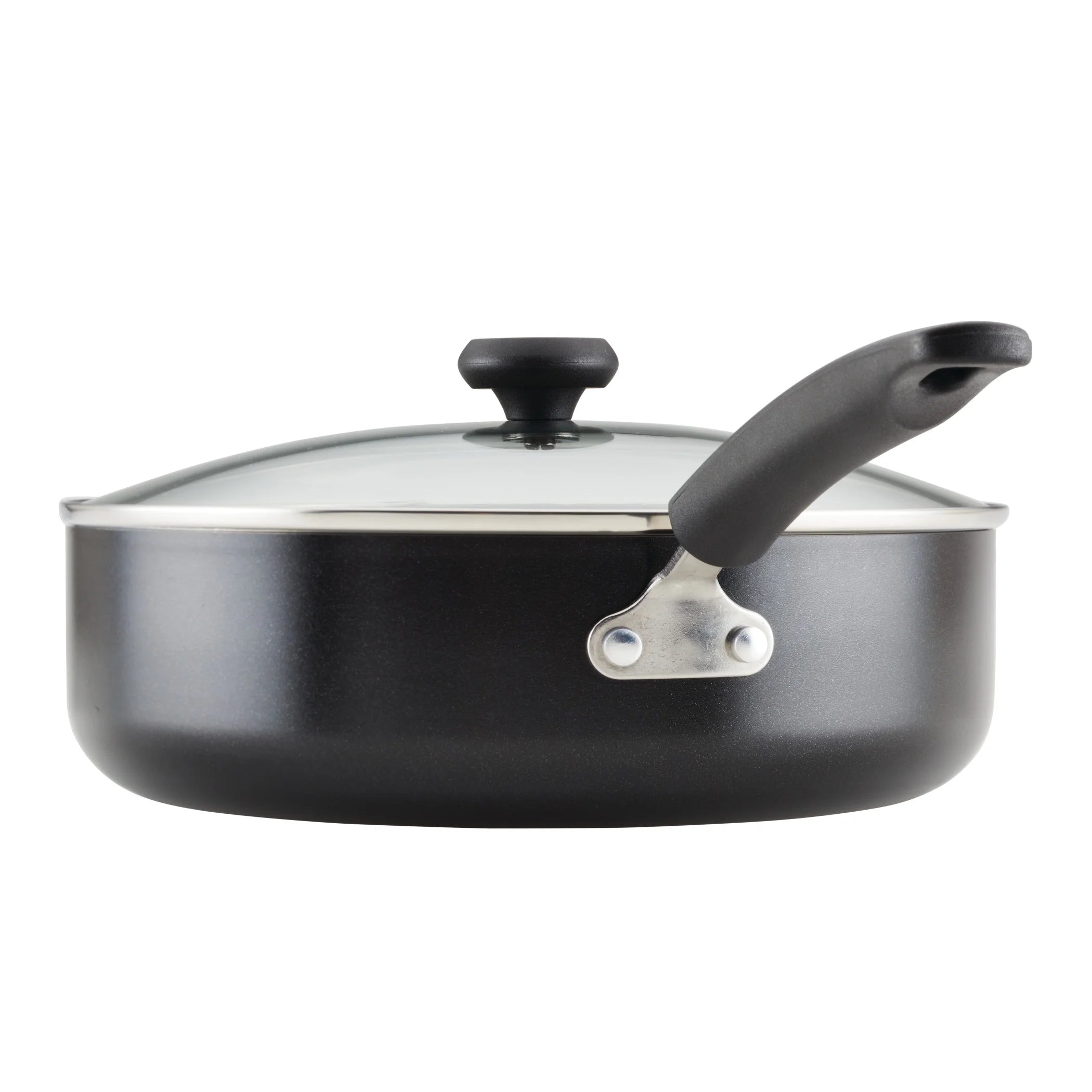 Farberware Easy Clean 20 Pcs Nonstick Cookware Set and Glass Lids with Cooking Tools and Food Storage Containers, Dishwasher Safe, Gray