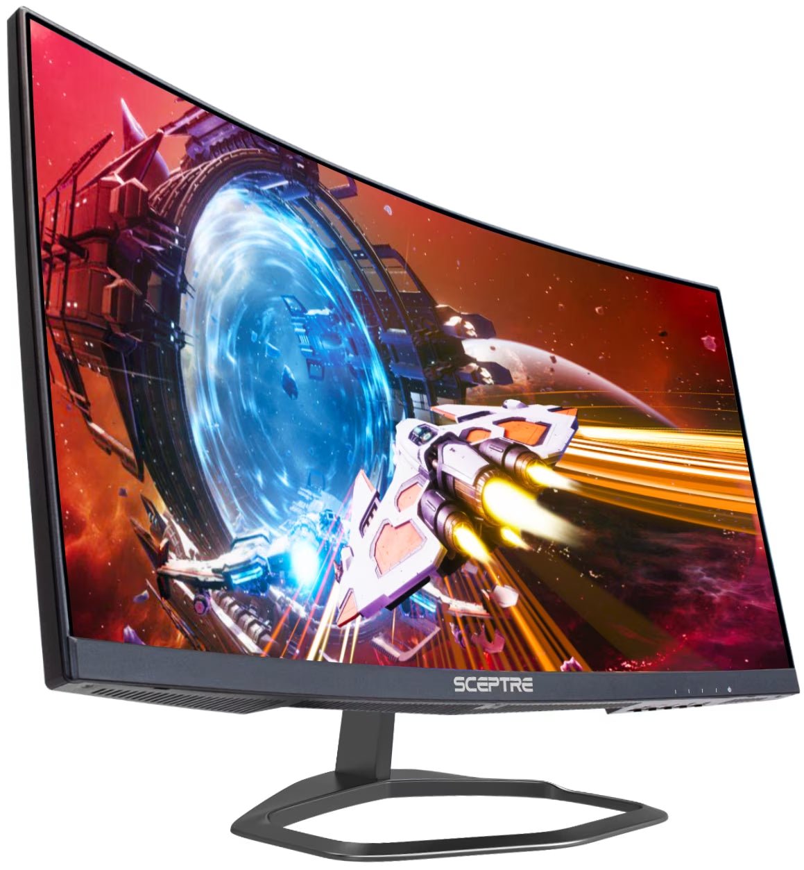 C255B-FWT240 24.5-Inch Curved Gaming Monitor - 240Hz, 1080P, 1ms Response Time, Dual DisplayPort and HDMI, Built-In Speakers, Machine Black, 2023