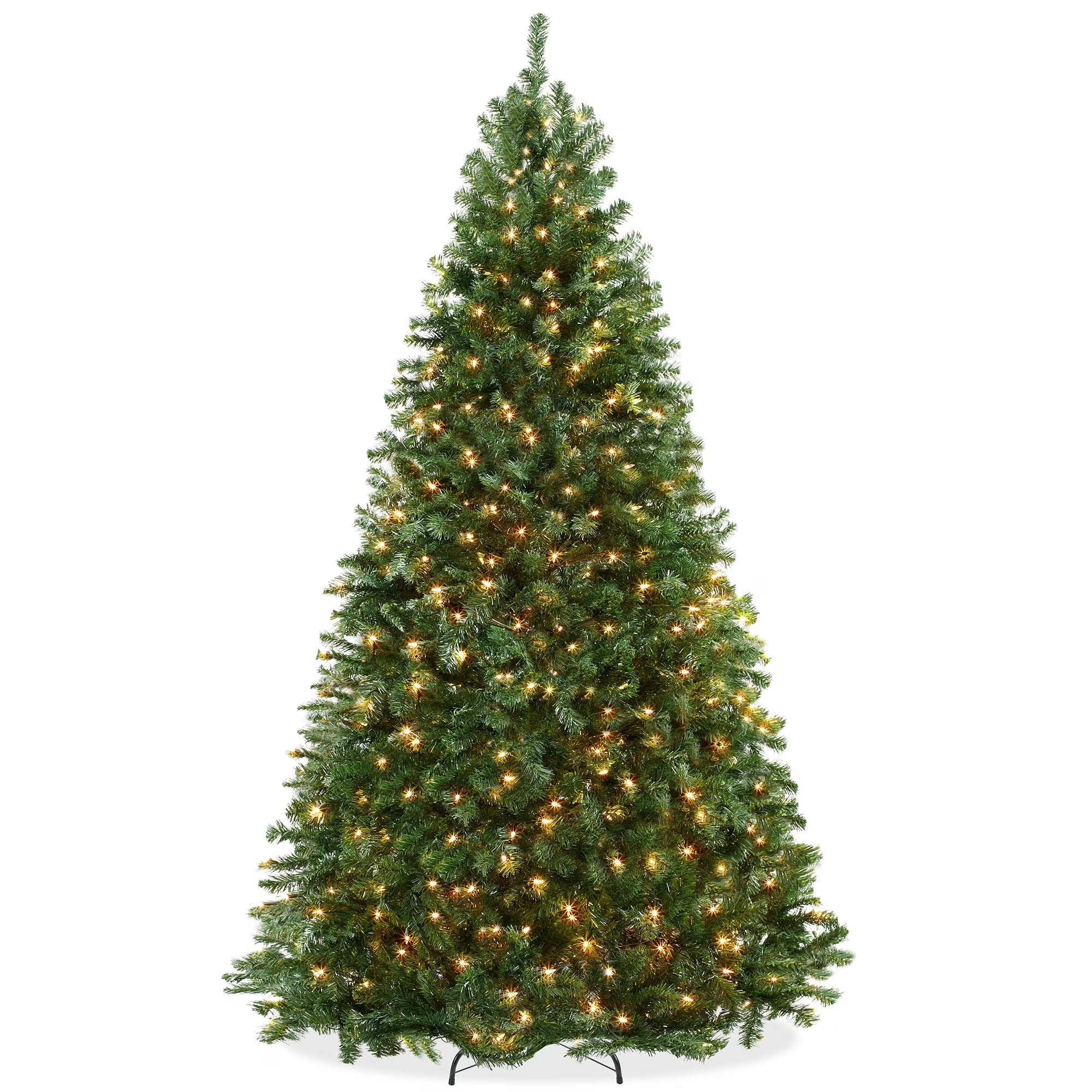 9FT Pre-Lit Realistic Green Spruce Artificial Christmas Tree, Stand