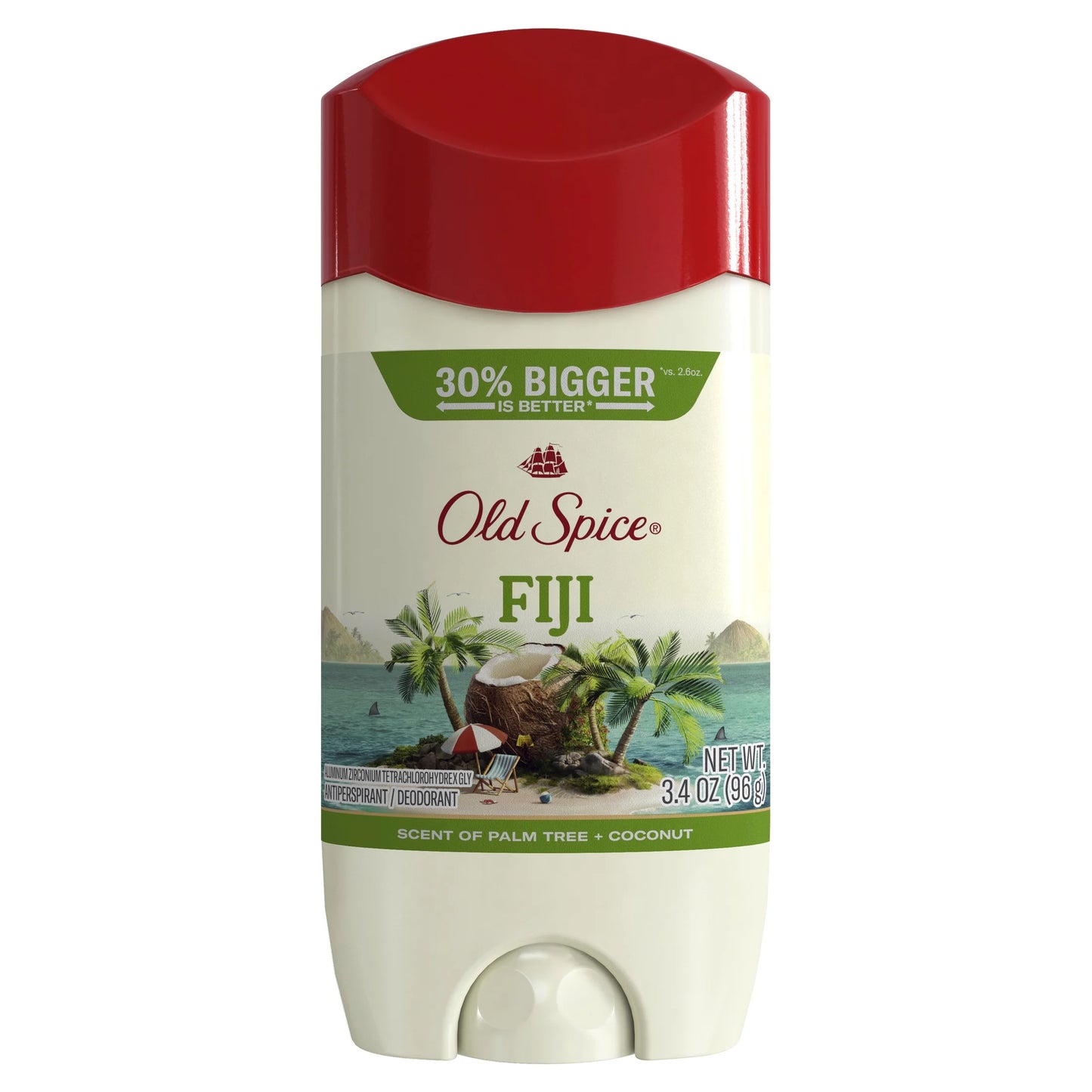 Men's Antiperspirant Deodorant Stick, Invisible Solid, Fiji Scent, 3.4 Oz