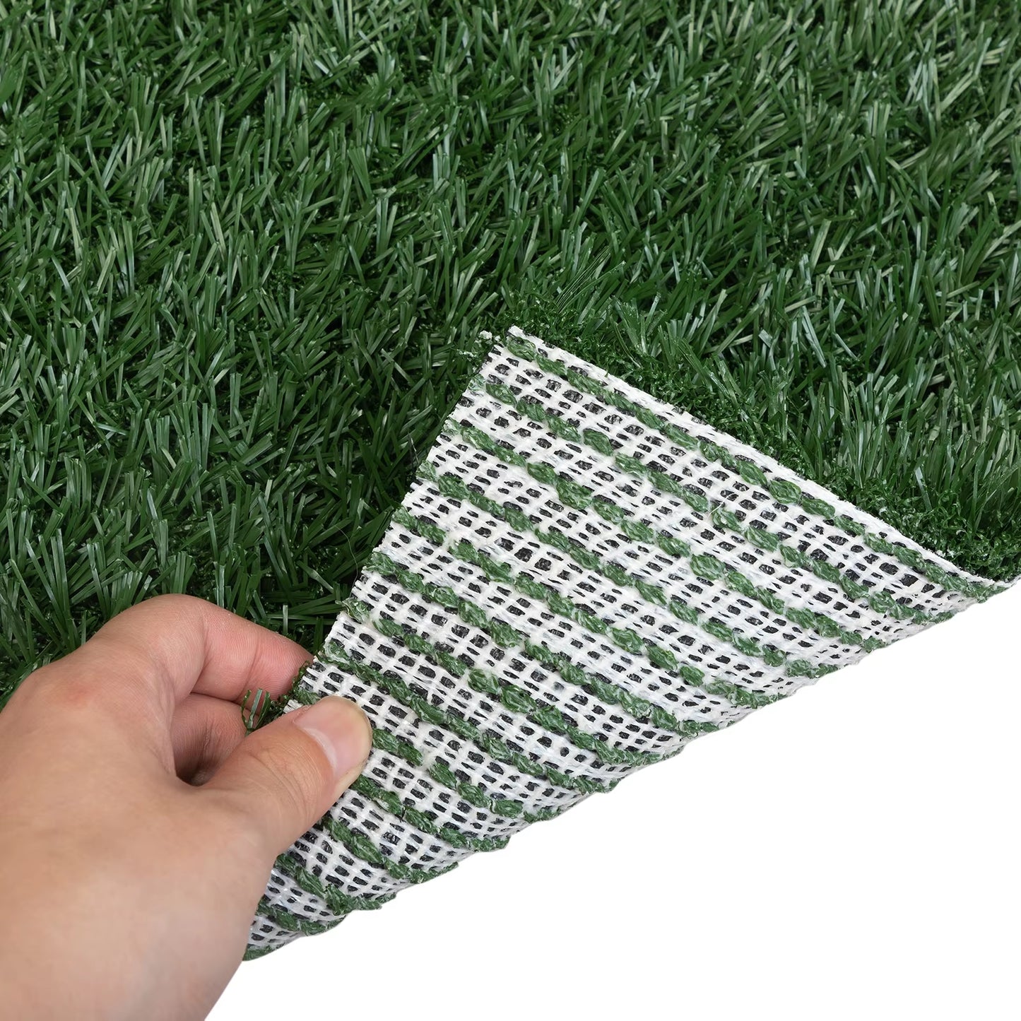 2-Pack Realistic Synthetic Grass Mat for Pet Potty Training - Indoor/Outdoor Dog Turf Patch Carpet