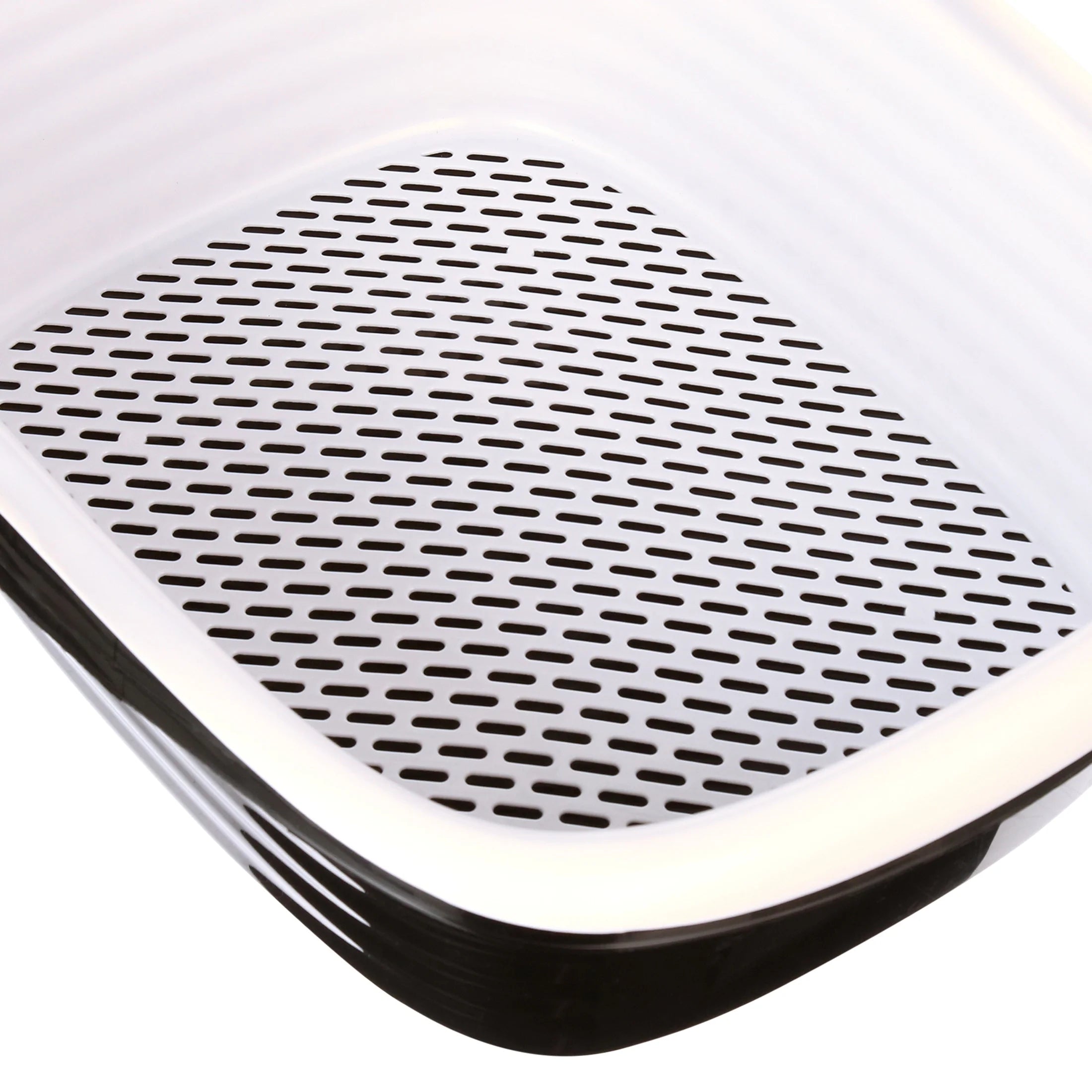 Arm & Hammer Sifting Cat Litter Box, 2 Open Top Plastic Cat Litter Pans and Cat Litter Tray, Large, Black and White