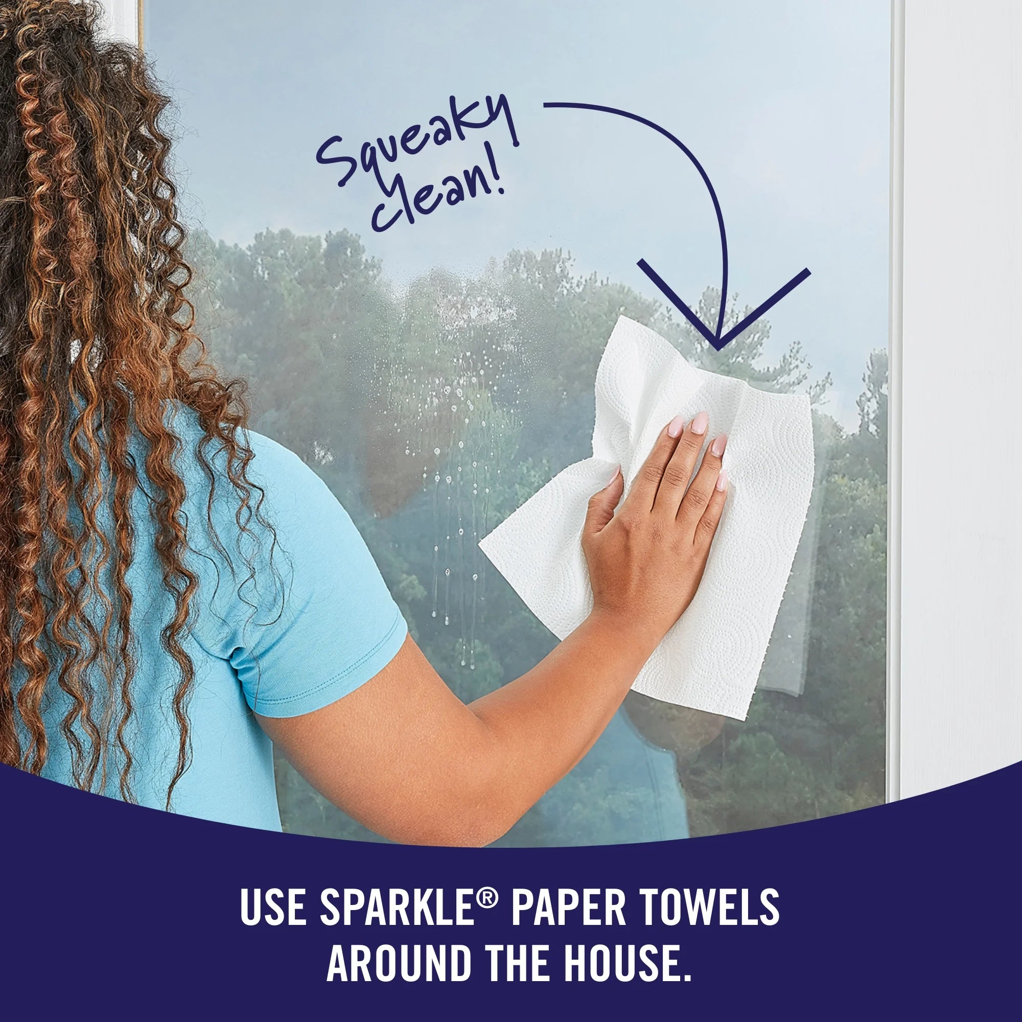 Sparkle Tear-A-Square Paper Towels, 6 Triple Rolls