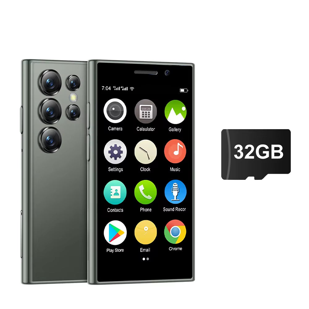SERVO S24 Mini Pocket Smartphone 2GB 16GB 4G Netcom Android Native System MT6737 WIFI Hotspot Small Palm Smart Phones New Update