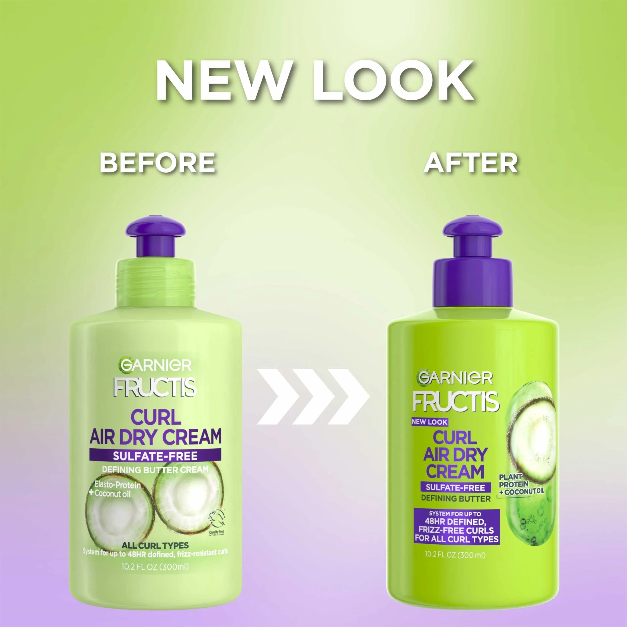 Garnier Fructis Curl Nourishing Leave in Treatment, Glycerin Coconut Oil, Frizzy Hair 10.2 Fl Oz