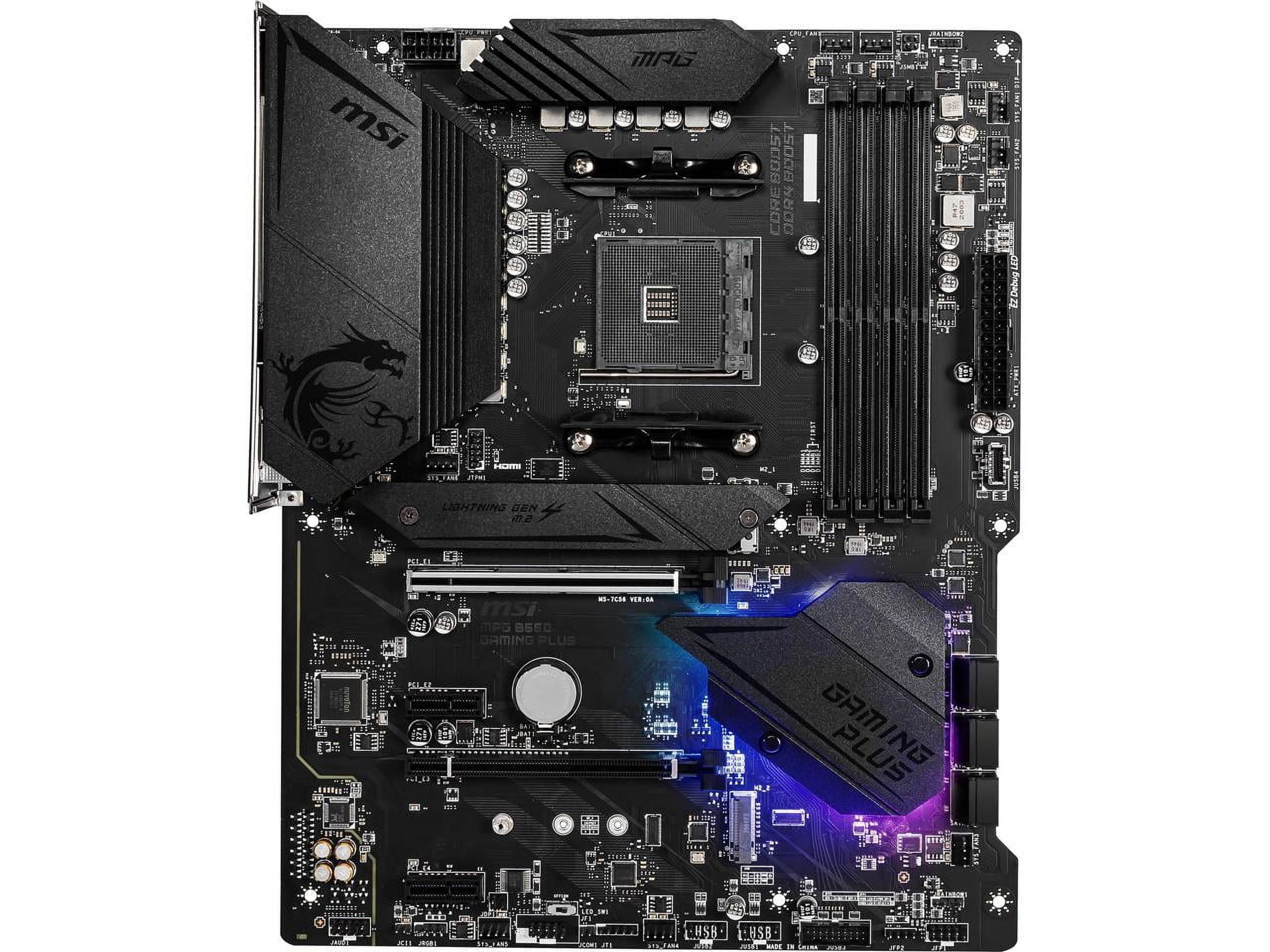 MSI MPG B550 GAMING plus Desktop Motherboard - AMD Chipset - Socket AM4 - ATX (244343)