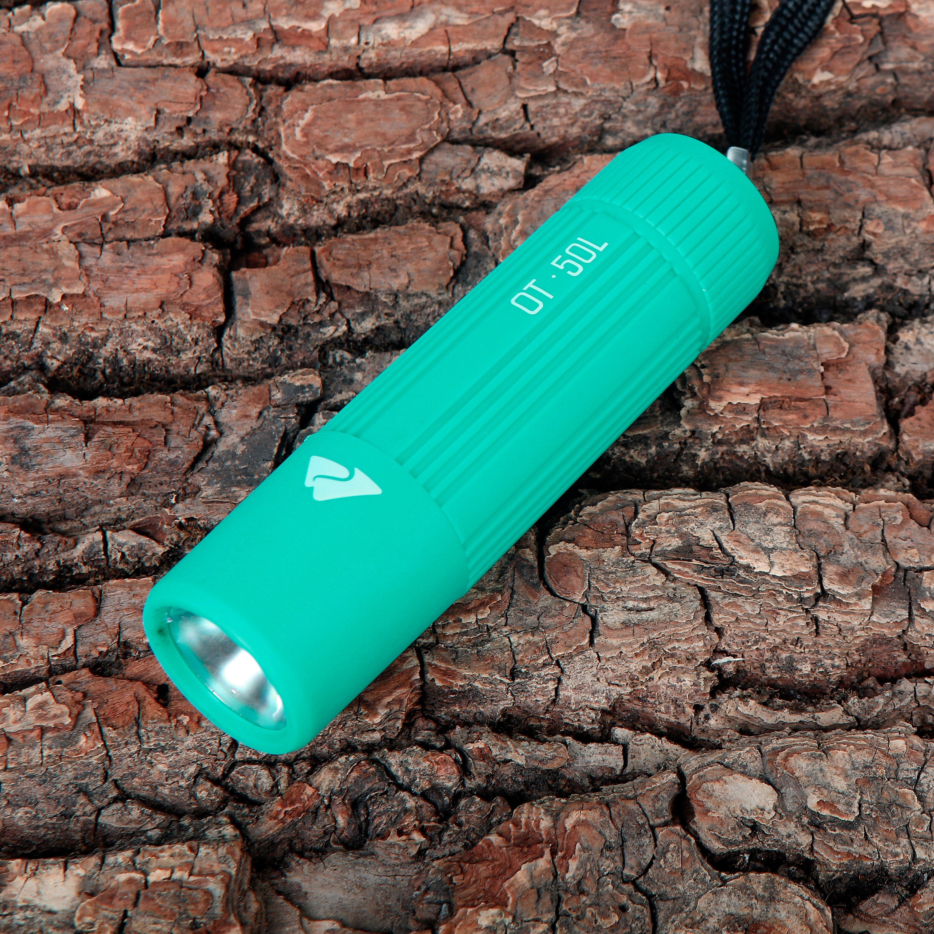 Ozark Trail Single Mini LED Flashlight, 50 Lumens, Handheld, 3 AAA Batteries, Teal