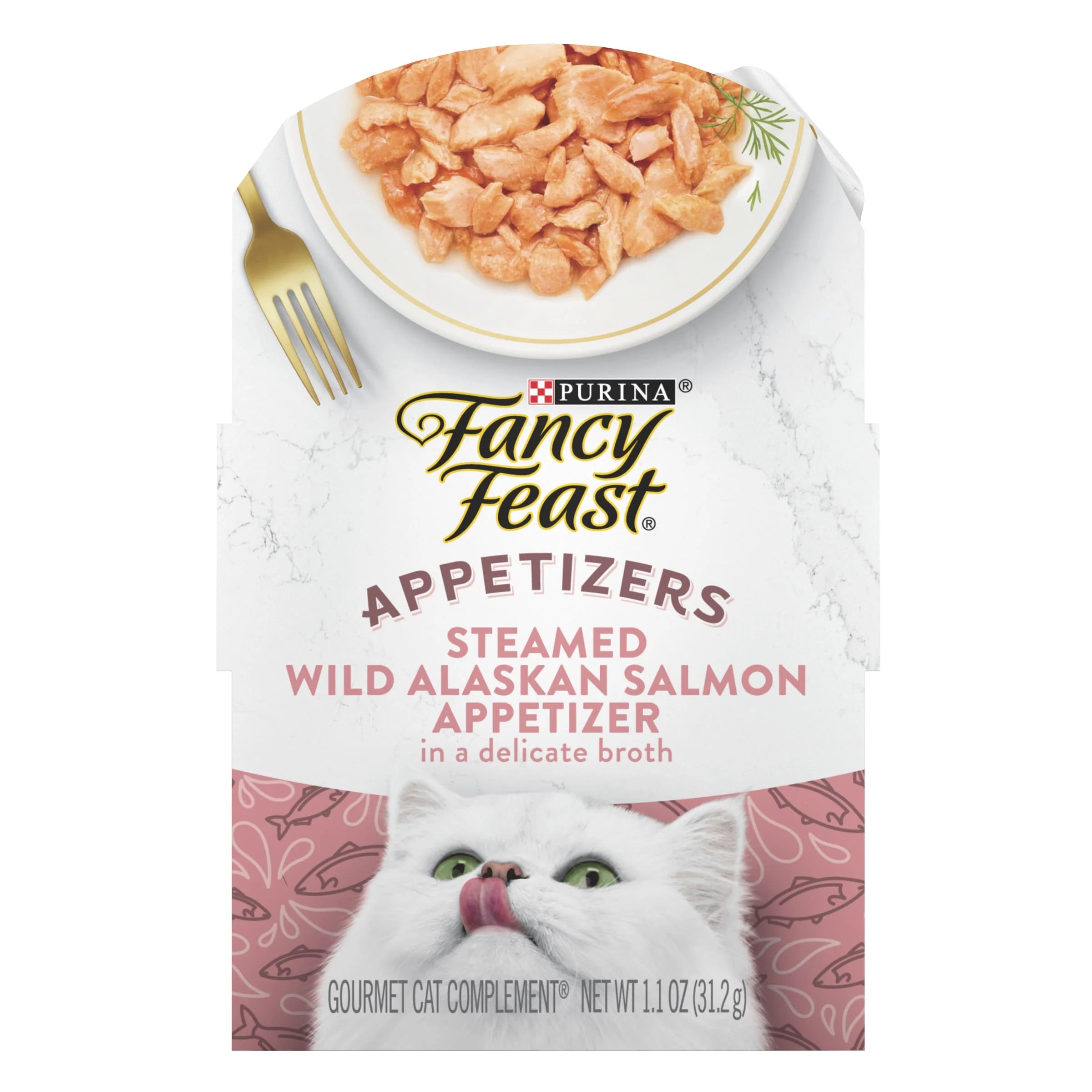 Purina Appetizers Wet Cat Food, Steamed Alaskan Salmon, 1.1 Oz Trays (10 Pack)