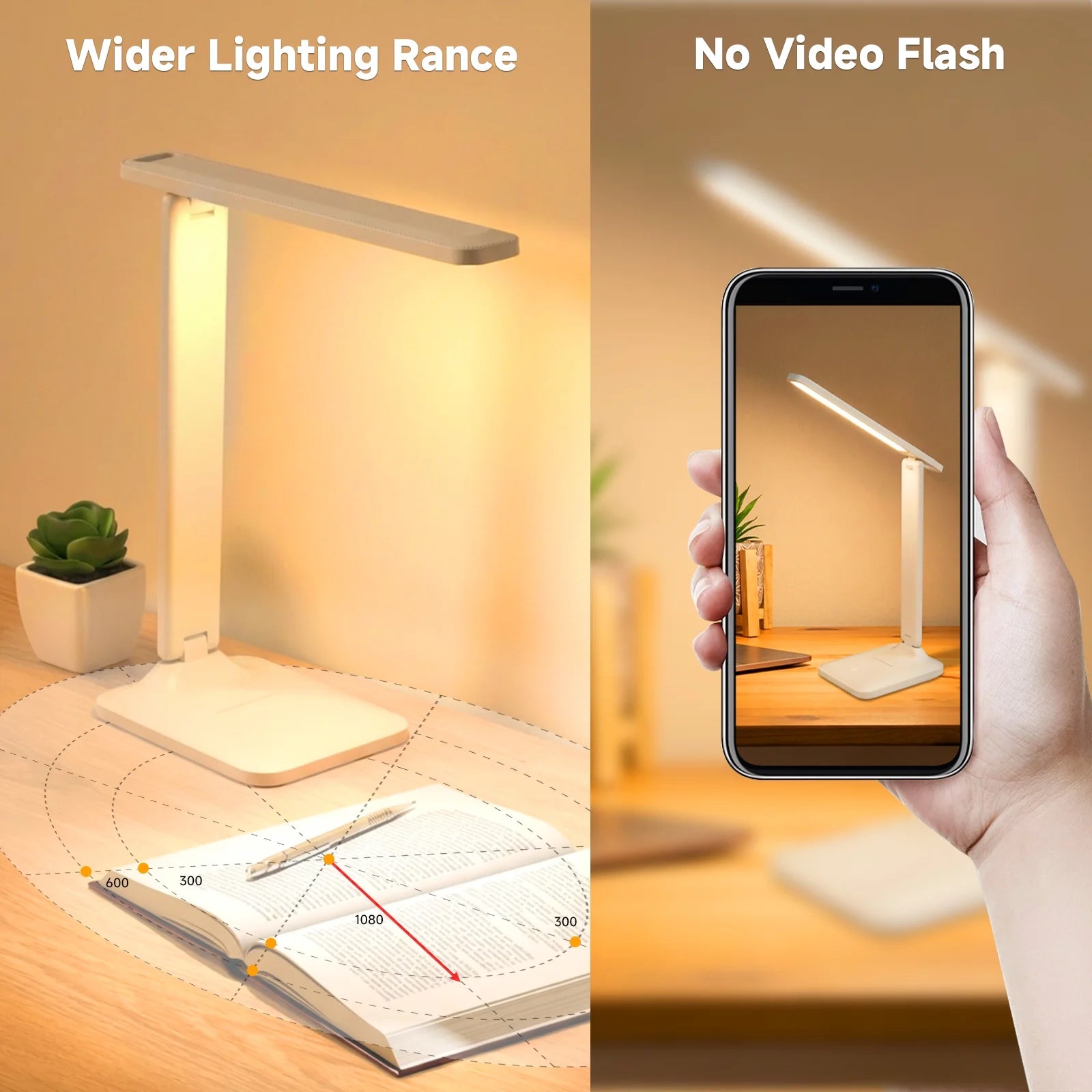 NOYAFA Led Desk Lamp Dimmable Desk Light Reading Lamp 3 Lighting Modes, Eye Protection Accessories, Study Desk Lamp Equipped USB Suitable for Home Office