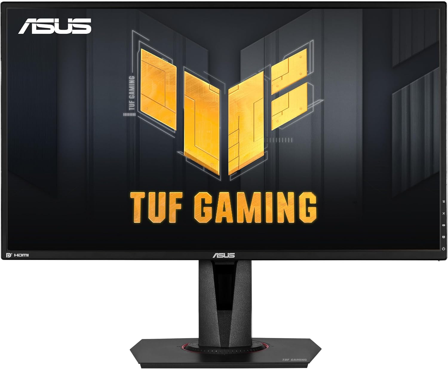 ASUS TUF Gaming 27" 2K HDR Gaming Monitor (VG27AQ) - QHD (2560 X 1440), 165Hz (Supports 144Hz), 1Ms, Extreme Low Motion Blur, Speaker, G-SYNC Compatible, VESA Mountable, Displayport, HDMI ,Black
