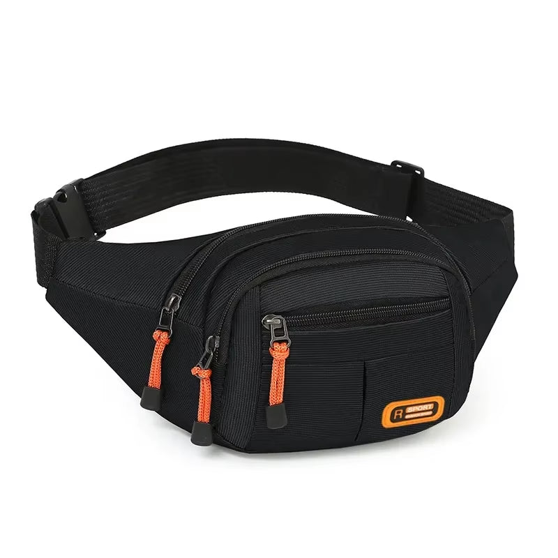 Multifunctional Mobile Waist Bag for Men and Women - Large Capacity, Splash-Resistant, Durable Design for Business and Construction Use