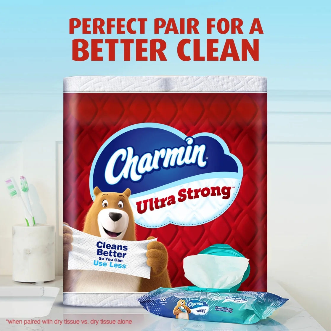 Charmin Ultra Strong Toilet Paper 12 Mega XL Rolls, 330 Sheets per Roll