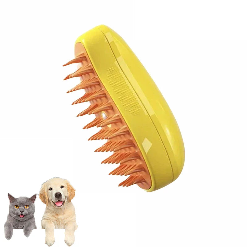 3-in-1 Electric Pet Grooming Tool: Steam Brush and Sprayer for Massage and Shedding Control for Cats and Dogs