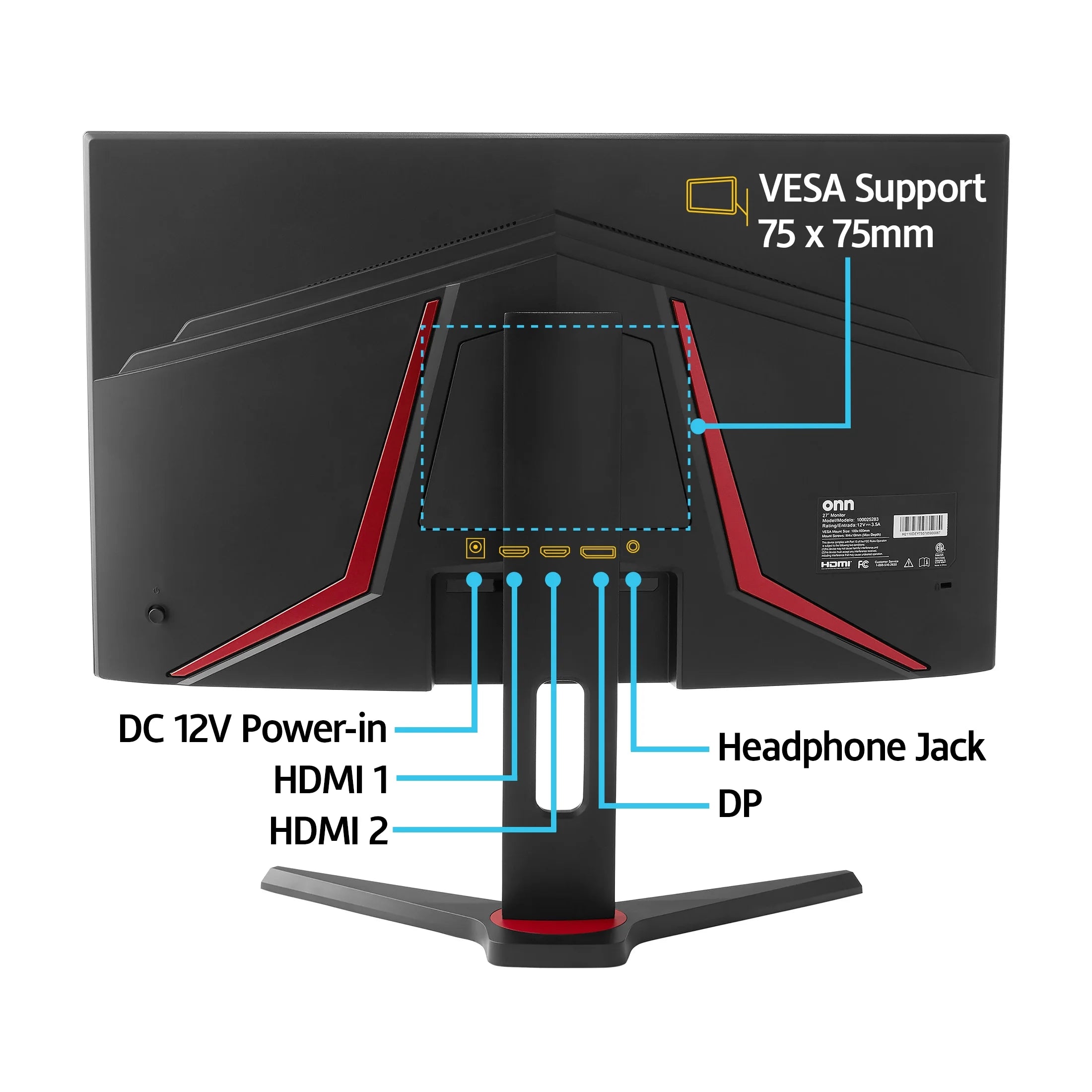 24-Inch Full HD (1920 x 1080) 180Hz 1ms FreeSync Gaming Monitor with HDMI and DisplayPort Cables, Black