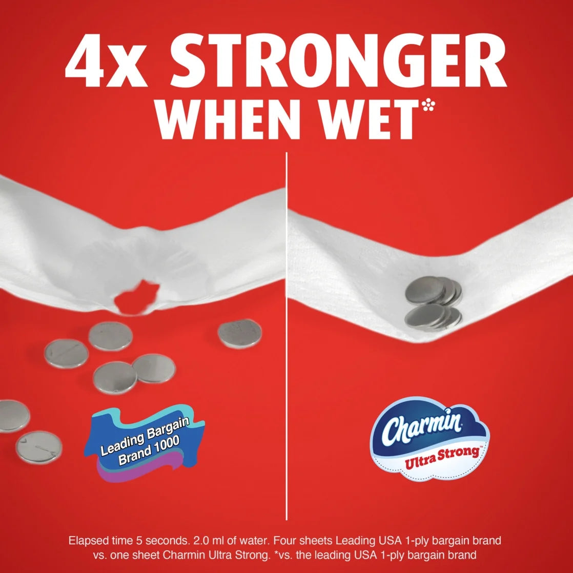 Charmin Ultra Strong Toilet Paper 12 Mega XL Rolls, 330 Sheets per Roll