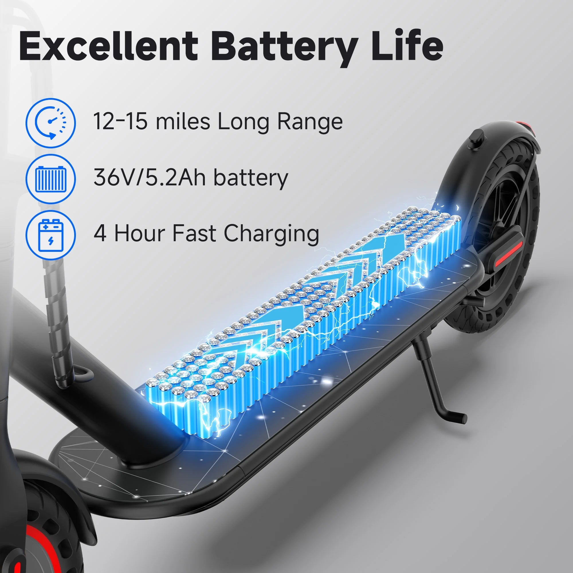 PRINTE N6 Electric Scooter 350W with LCD Display Waterproof APP 19MPH for Adult and Teen