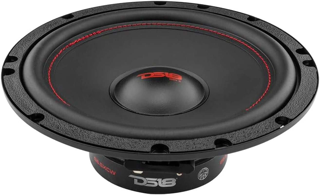 DS18 GEN-X6.5C Component Set - 6.5", 2-Way, 150W Max, 50W RMS, Black Paper Cone, Tetorn Dome Tweeters, 4 Ohms - Clarity Unparalled by Other Speakers in Their Class (2 Speakers)