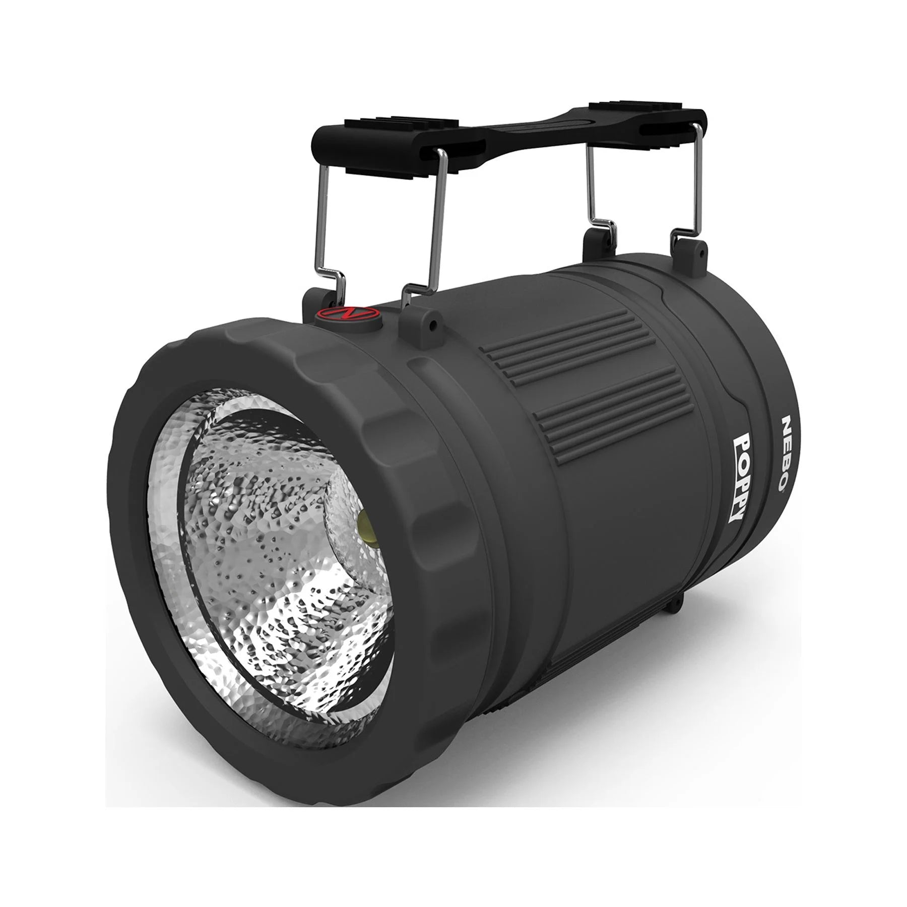 NEBO Poppy 300 Lumen Gray Lantern and 150 Lumen Spotlight, Battery Operated