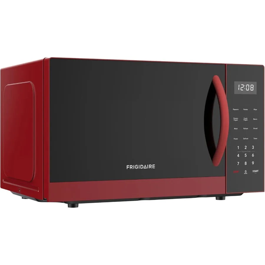 EMW953RED Microwave Oven 900 Watts with 10 Power Levels Red for Efficient Home Cooking and Quick Meal Preparation Ideal for Bus