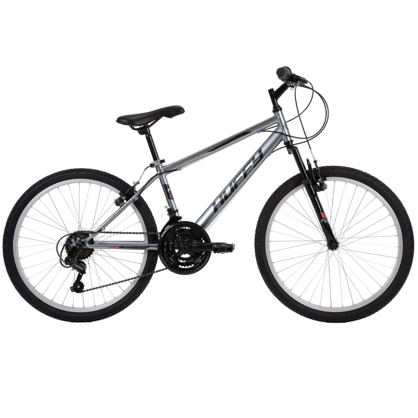 24" Rock Creek Mountain Bike for Adults, Suitable for Riders 4'8" - 5'8", Gray