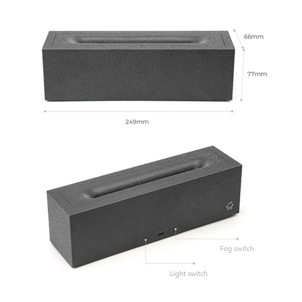 200ML Ultrasonic Aroma Diffuser and Humidifier with LED Flame Effect for Essential Oils