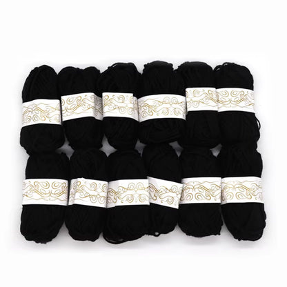 12-Piece Set of Soft Handmade Knitting Yarn - Thick Crochet Wool Line