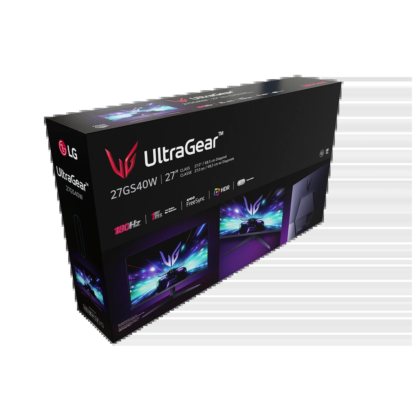 27" Ultragear FHD 1080P 180Hz Gaming Monitor - Model 27GS40W-B, Black