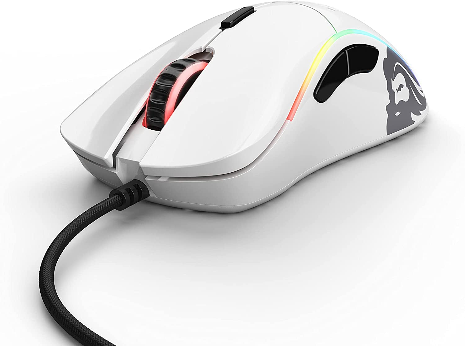Glorious Model D Wired Gaming Mouse - 68G Superlight Honeycomb Design, RGB, Ergonomic, Pixart 3360 Sensor, Omron Switches, PTFE Feet, 6 Buttons - Glossy White