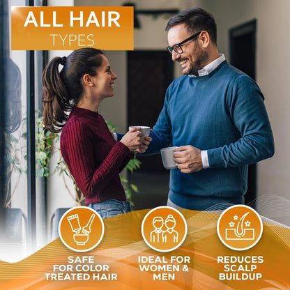 Detox Shampoo and Conditioner Set Ideal for Oily Hair Men and Women Remove Product Buildup Sulfate and Paraben Free with Scalp Clarifying and Detoxifying Properties with Rosemary Oil