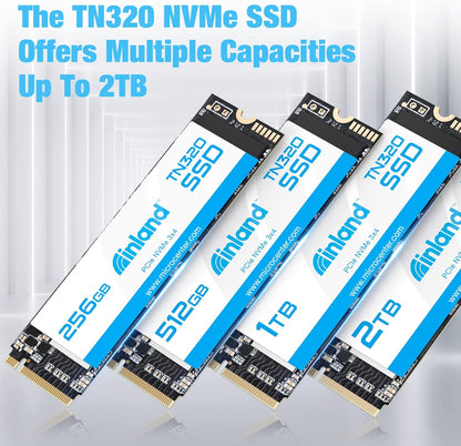 INLAND TN320 256GB Nvme M.2 Pcie Gen3X4 2280 Internal Solid State Drive SSD - up to 2000 Mb/S, 3D NAND, Storage and Memory for Laptop & PC Desktop