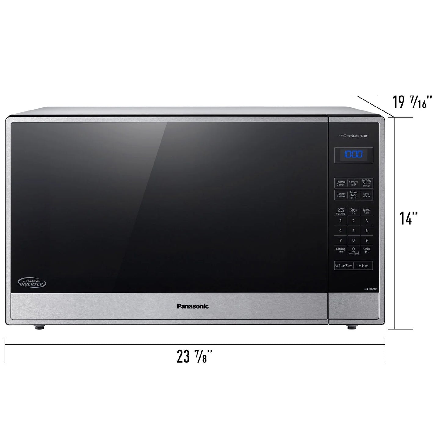 2.2-Cubic Foot 1250W Countertop Microwave with Inverter Technology in Stainless Steel NN-SN95HS