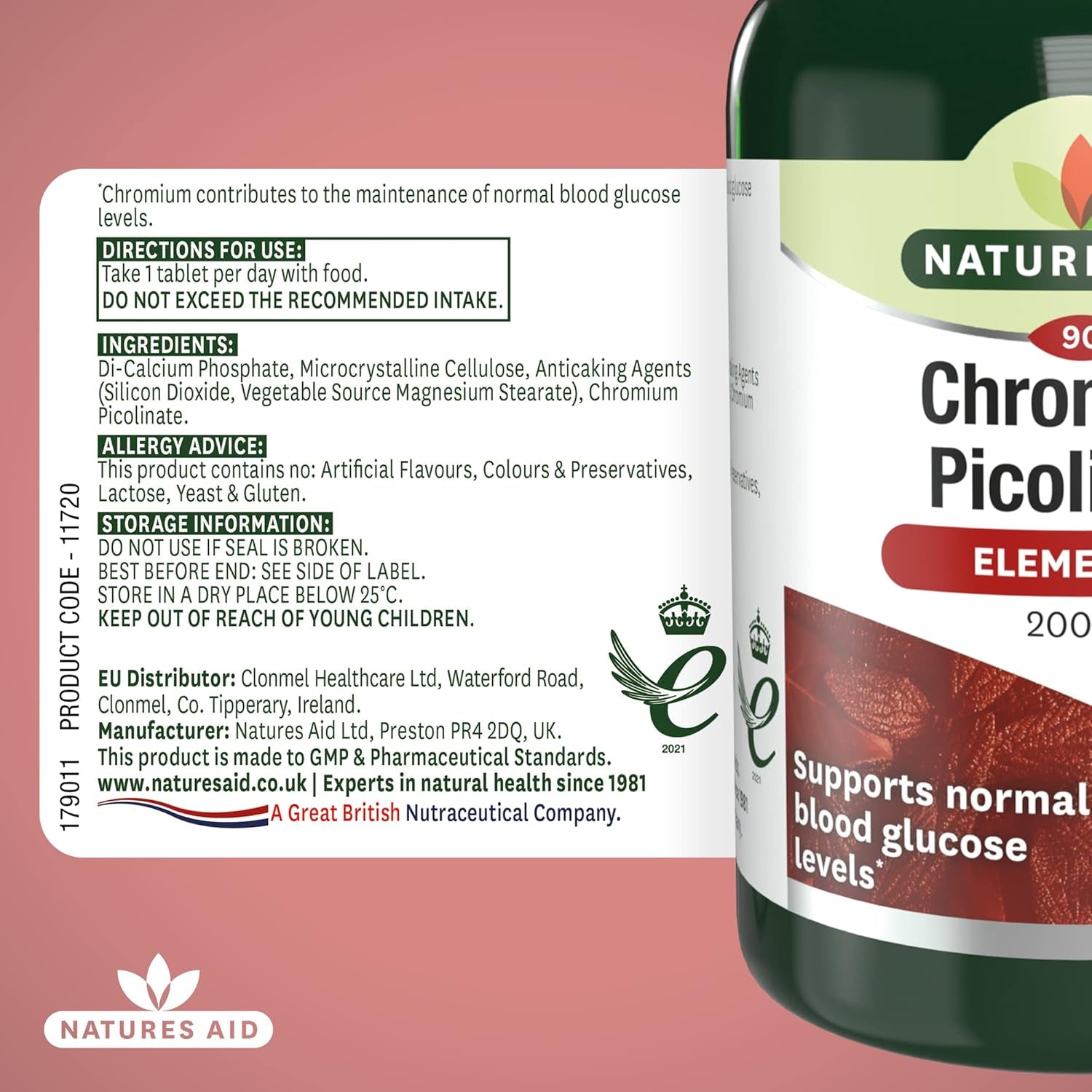 Chromium Picolinate 200Μg - 90 Tablets - High Strength Supplement to Support Normal Blood Glucose Levels & Reduce Sugar Cravings - Vegetarian, Gluten Free - No Gummies or Capsules