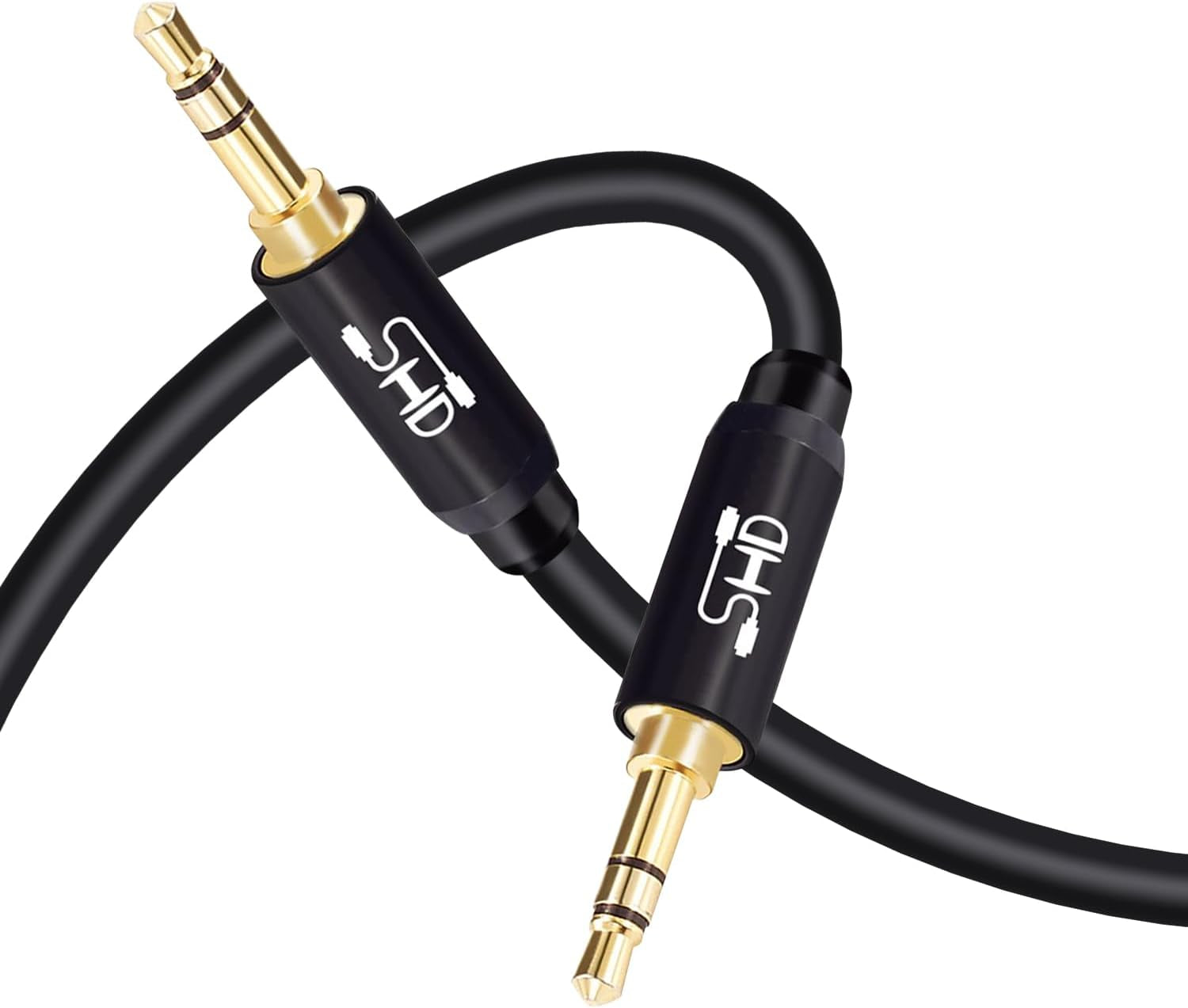SHD Aux Cable, 3.5Mm Audio Cable Aux for Car Auxiliary Audio Stereo Cable 3.5Mm Cord Premium Sound Dual Shielded with Gold Plated Connectors-3Feet